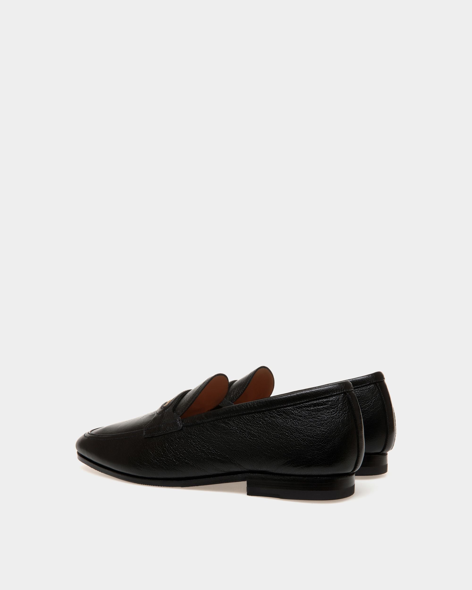 Mocasín Plume De Piel Granulada Negra - Hombre - Bally - 03
