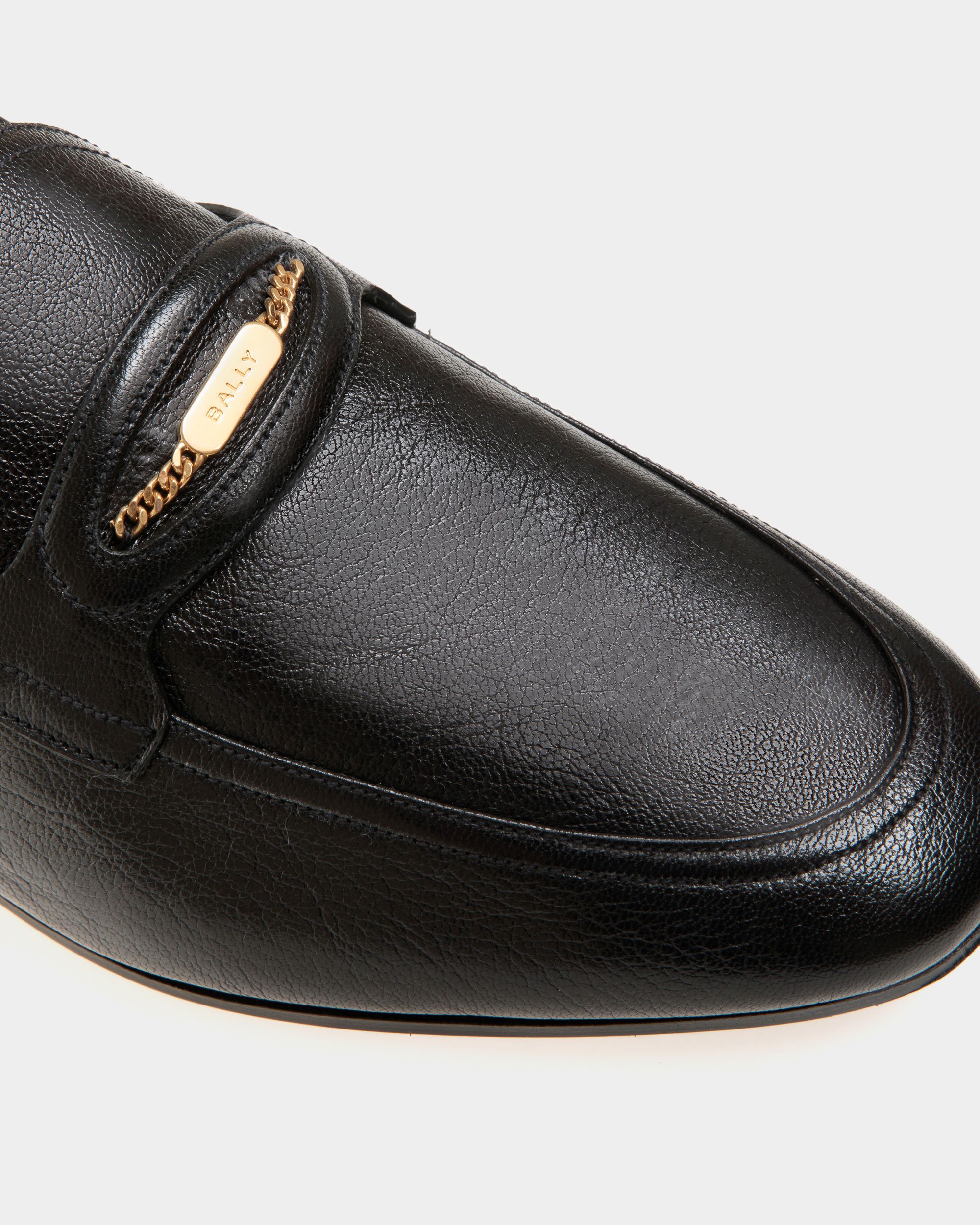 Mocasín Plume De Piel Granulada Negra - Hombre - Bally - 04