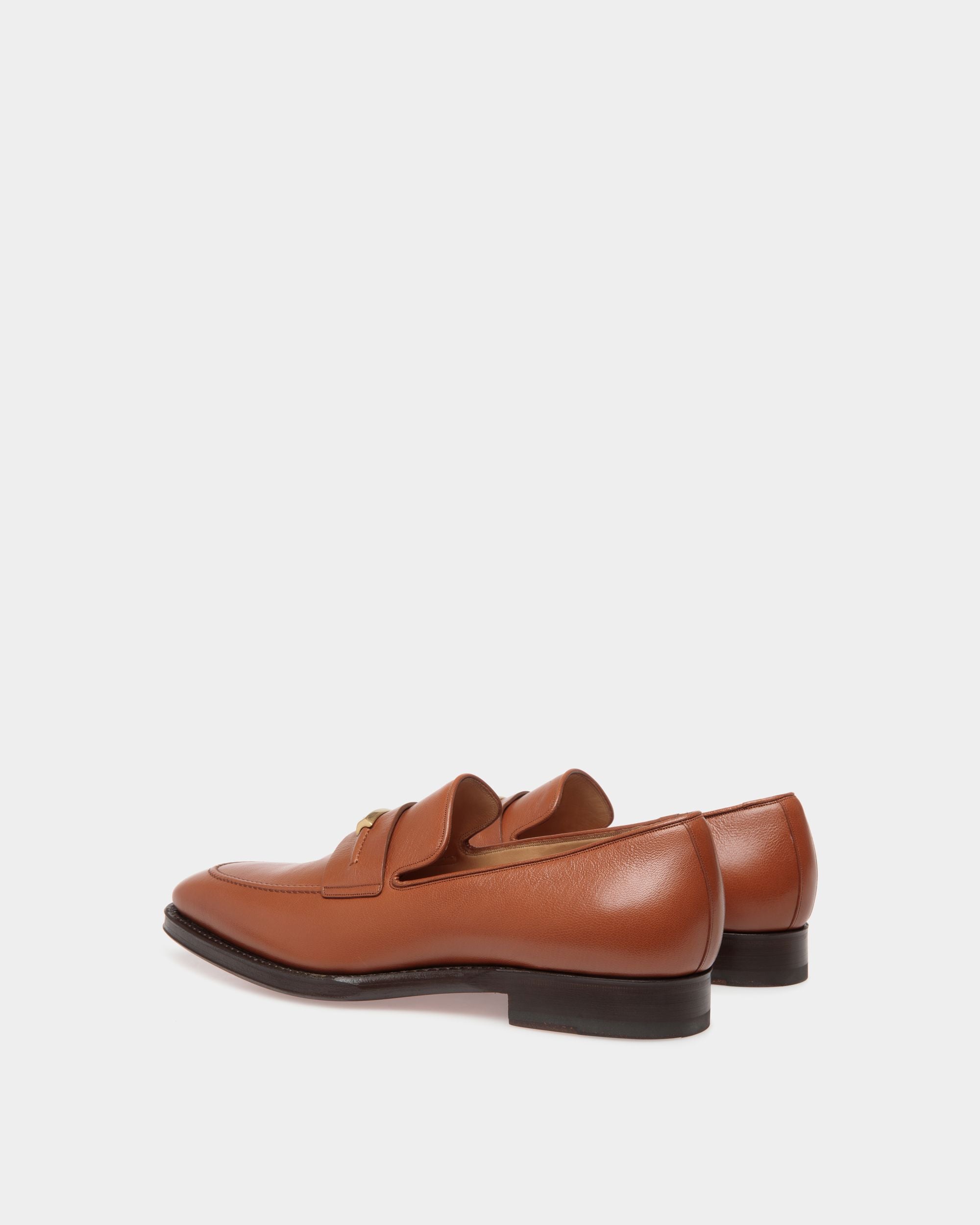 Mocasín Scribe De Piel Granulada Marrón - Hombre - Bally - 03