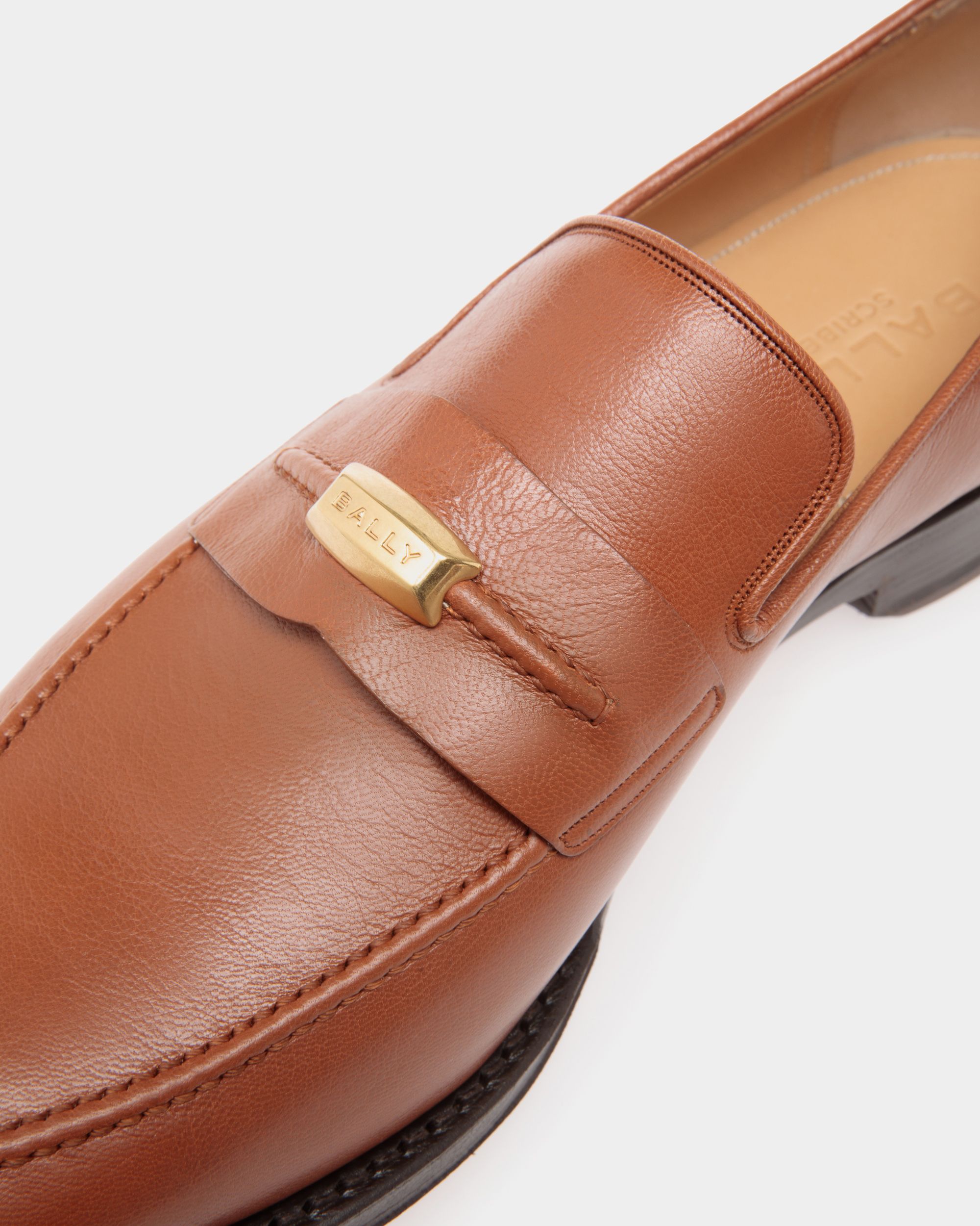 Mocasín Scribe De Piel Granulada Marrón - Hombre - Bally - 05