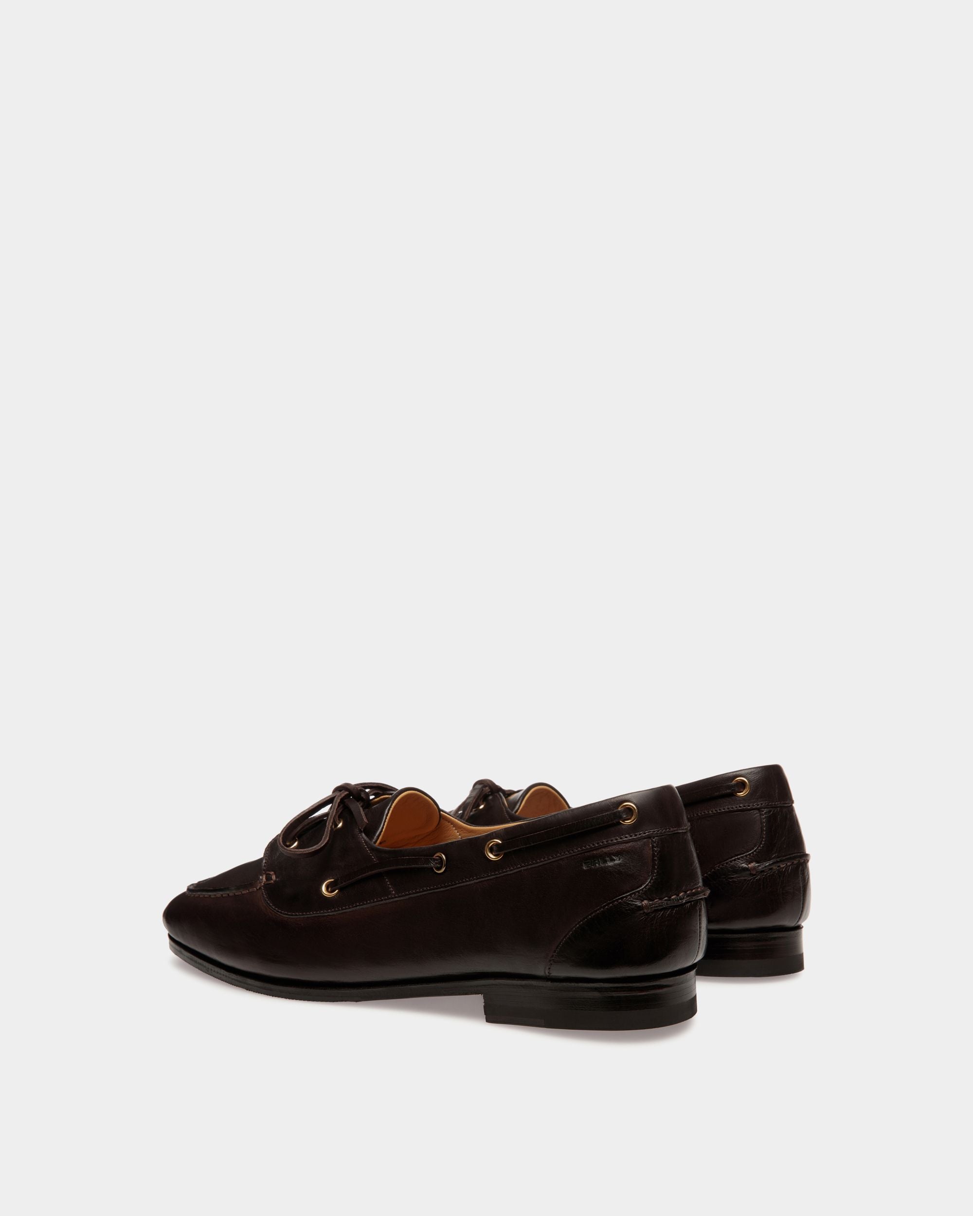 Mocasín Plume De Piel Marrón Oscuro - Hombre - Bally - 03