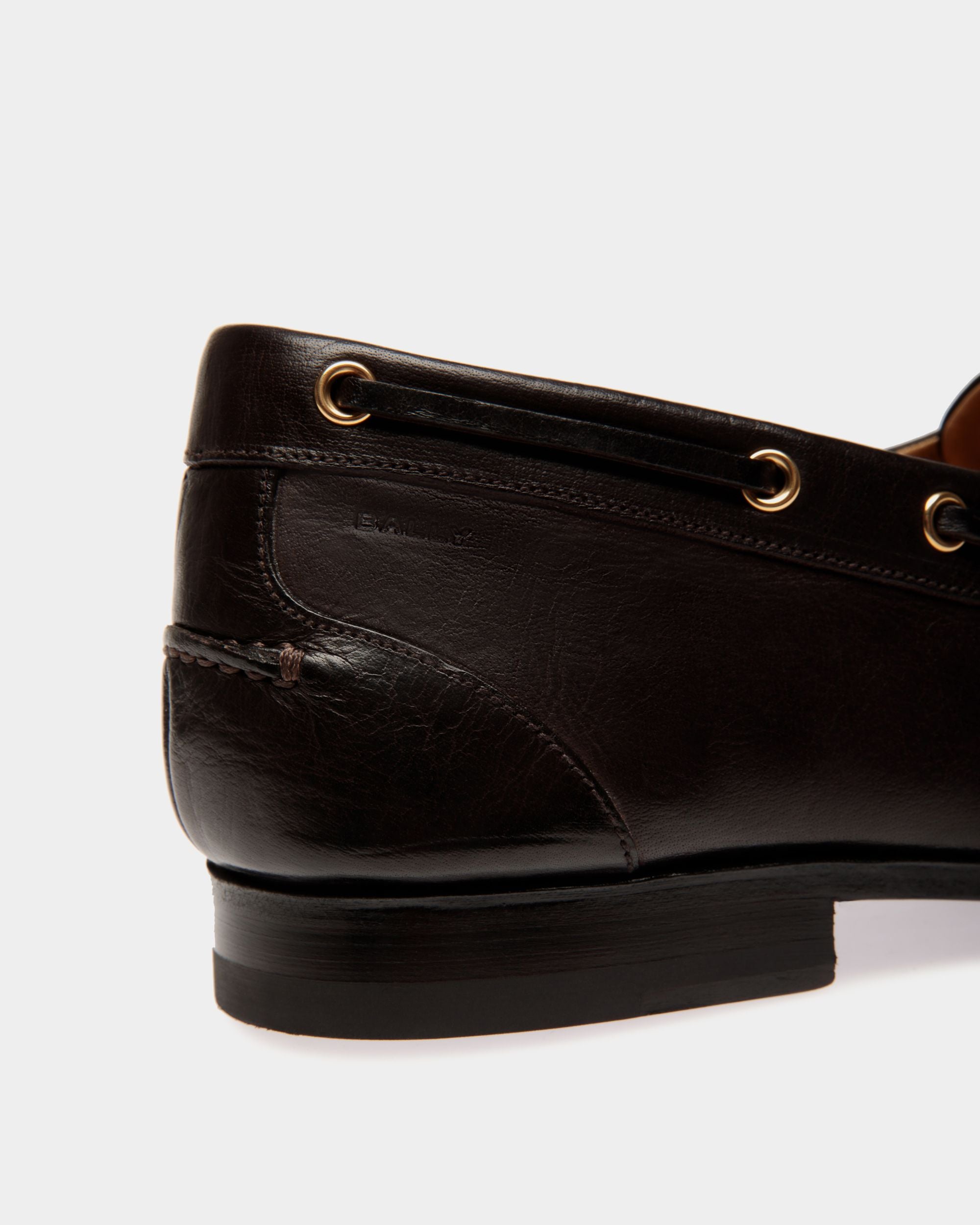 Mocasín Plume De Piel Marrón Oscuro - Hombre - Bally - 04
