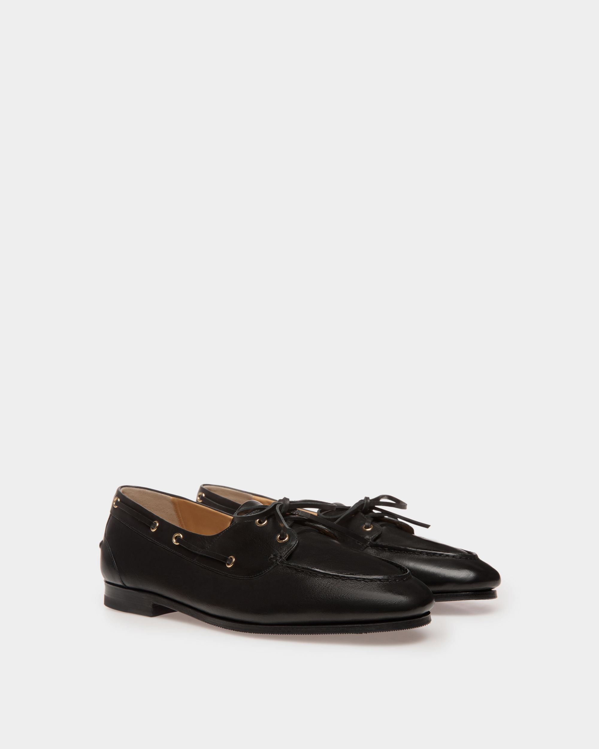 Mocasín Plume De Piel Negra - Hombre - Bally - 03