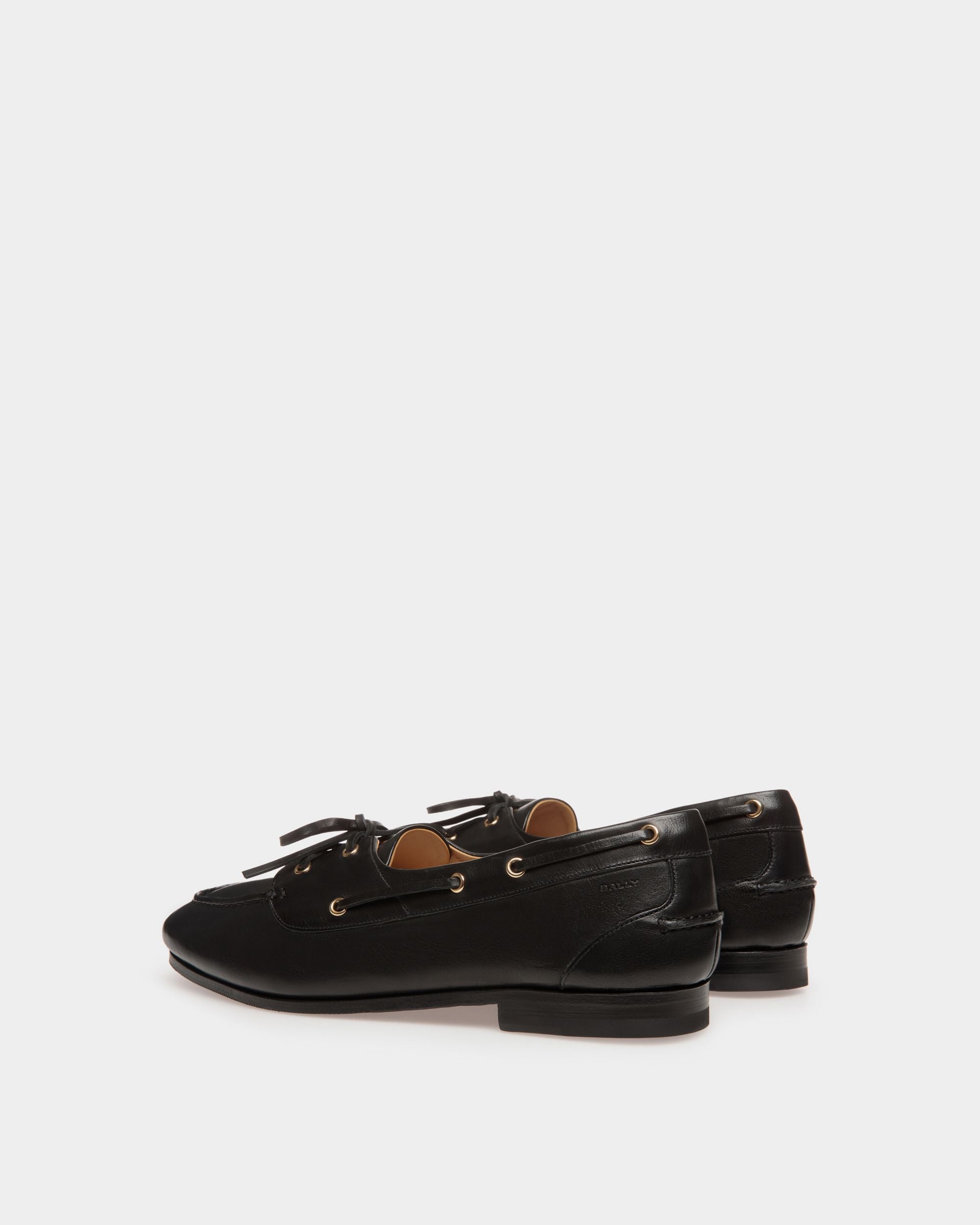 Mocasín Plume De Piel Negra - Hombre - Bally - 04