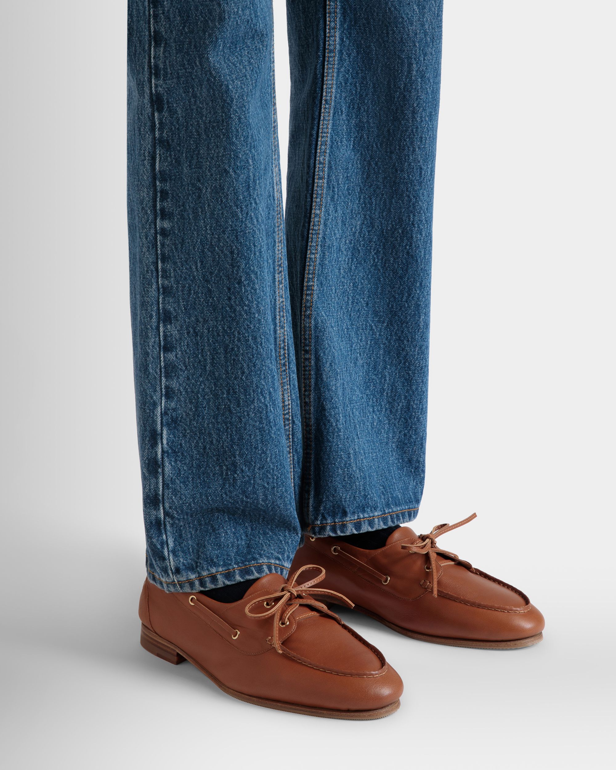 Mocasín Plume De Piel Marrón - Hombre - Bally - 02