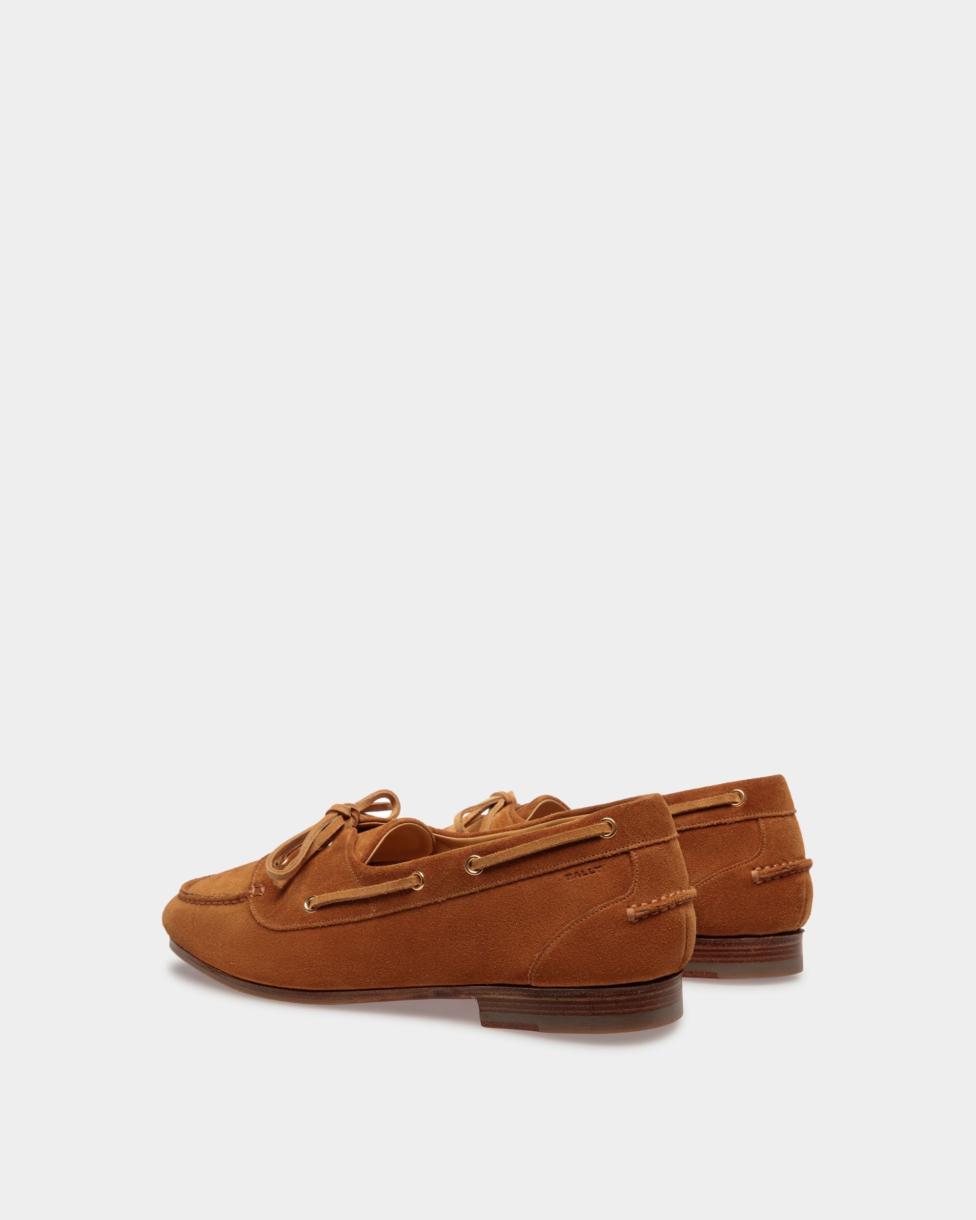 Plume Moccasin in Brown Suede - Men's - Bally - 04
