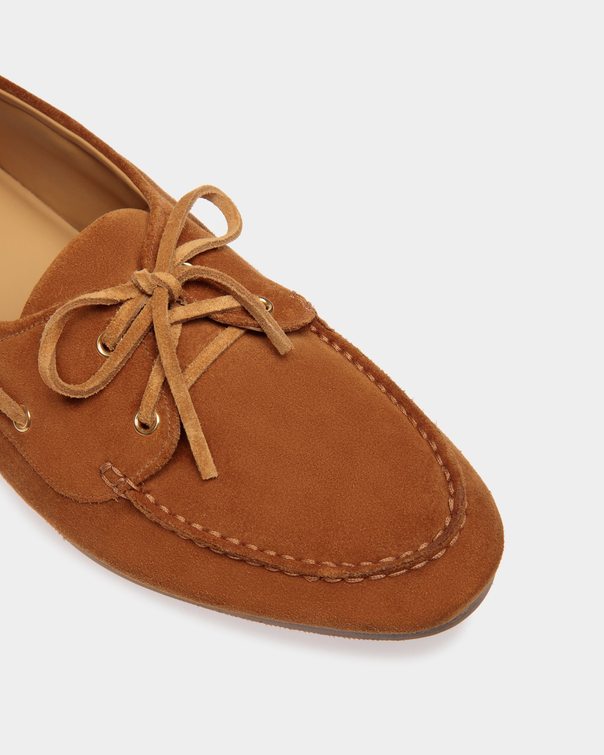 Plume Moccasin in Brown Suede - Men's - Bally - 05
