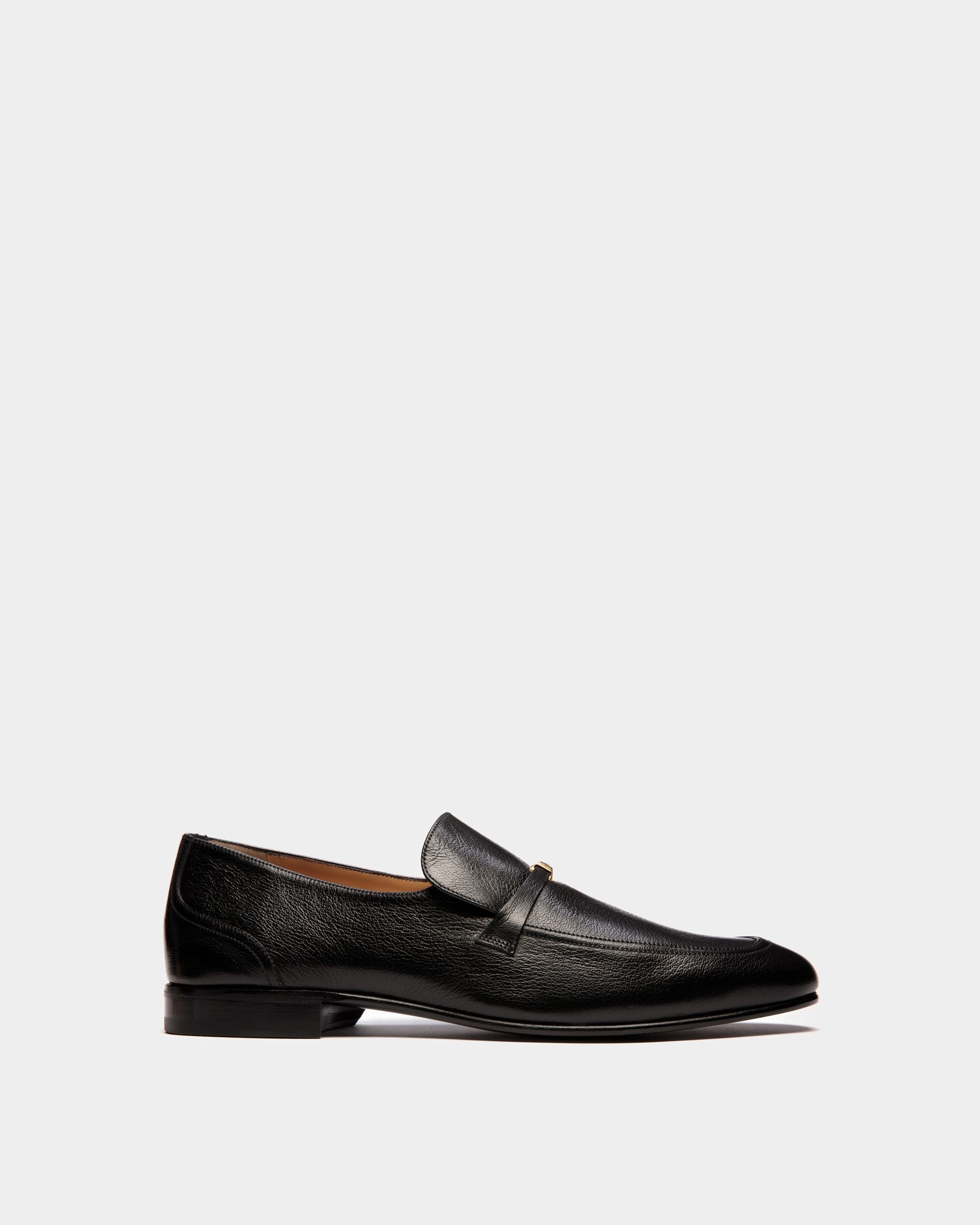 Mocasín Suisse De Piel Granulada En Negro - Hombre - Bally - 01