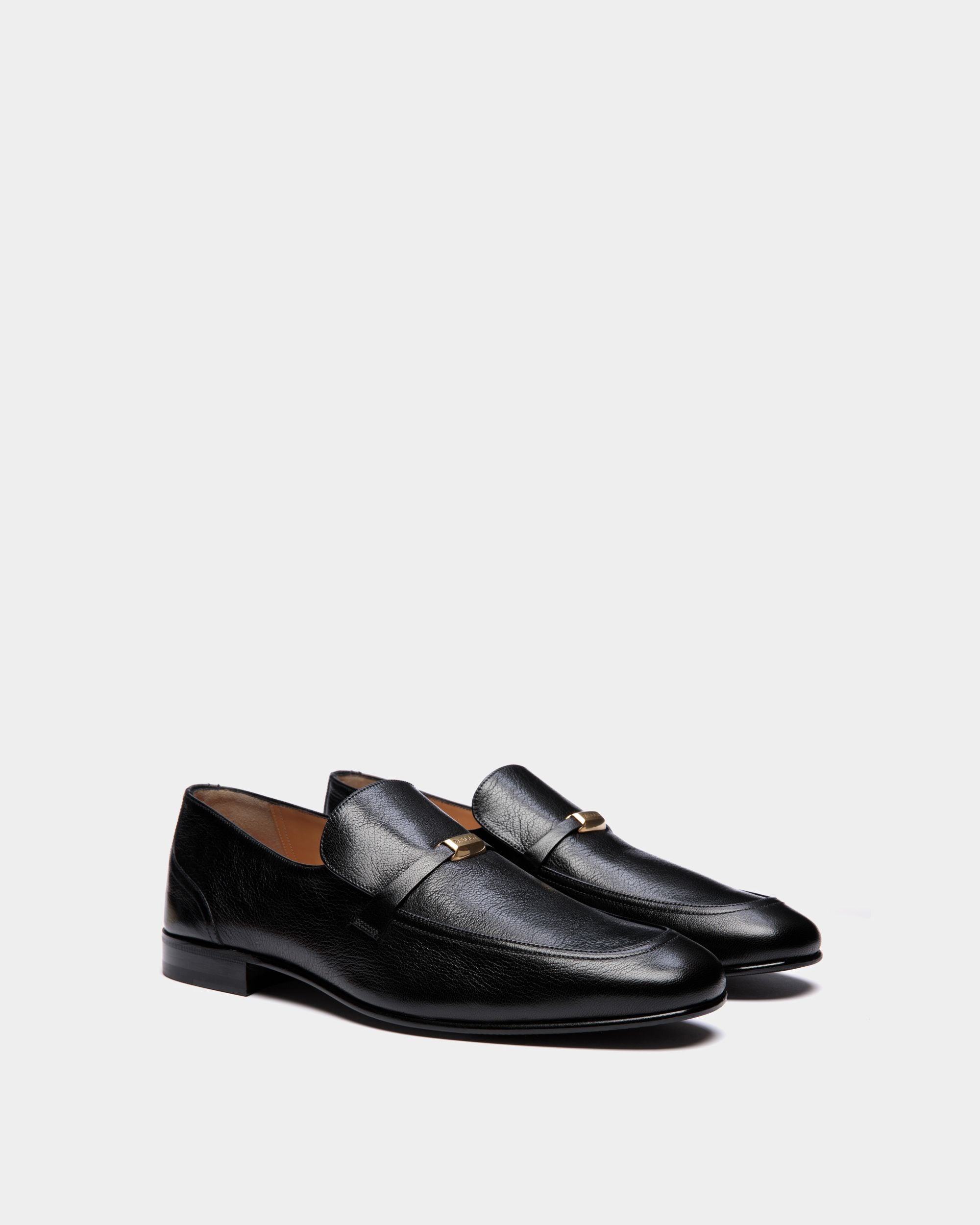 Mocasín Suisse De Piel Granulada En Negro - Hombre - Bally - 03