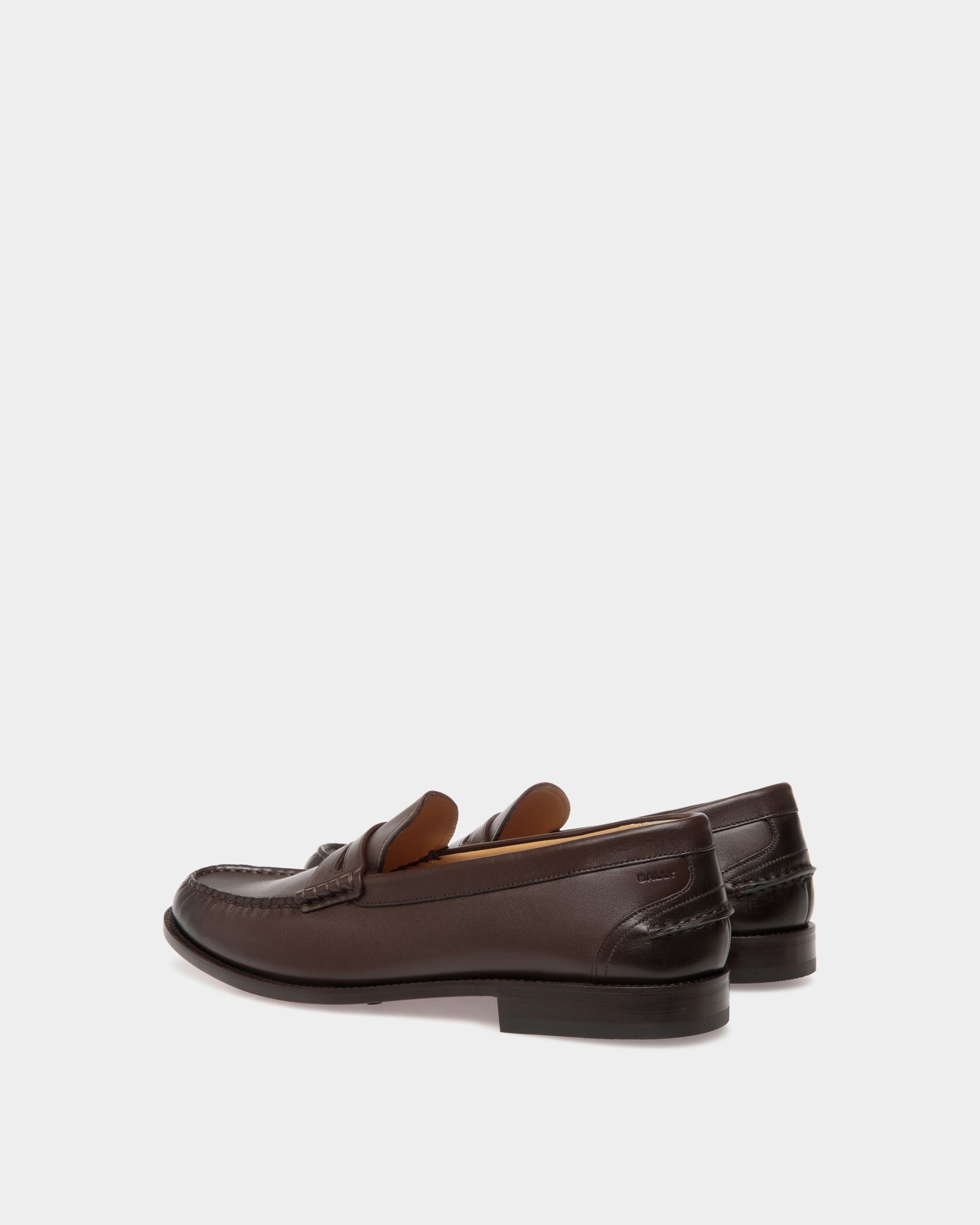 Oregon Moccassins In Brown Leather - Men's - Bally - 03