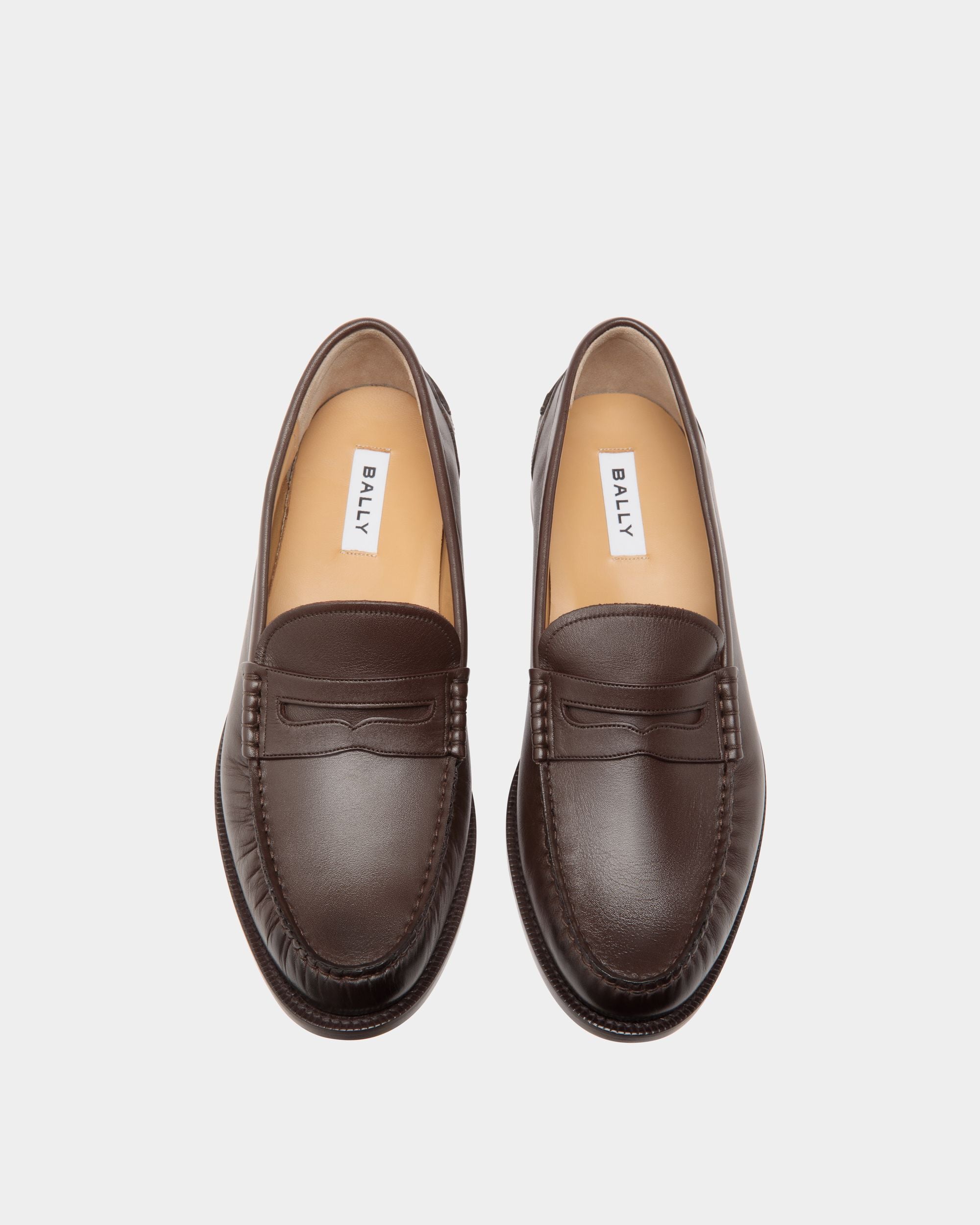 Oregon Moccassins In Brown Leather - Men's - Bally - 04