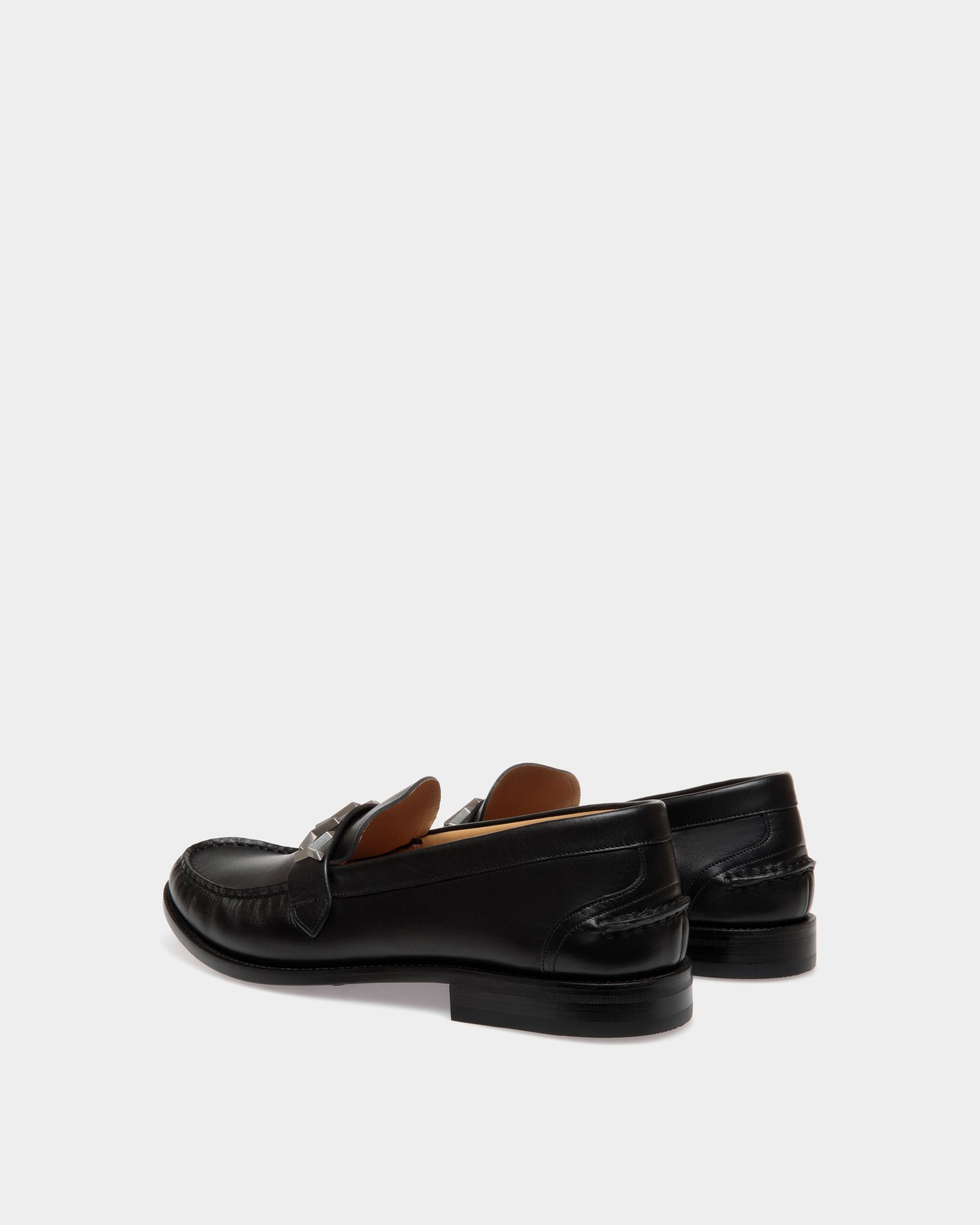Oregon Moccassins In Black Leather - Men's - Bally - 03