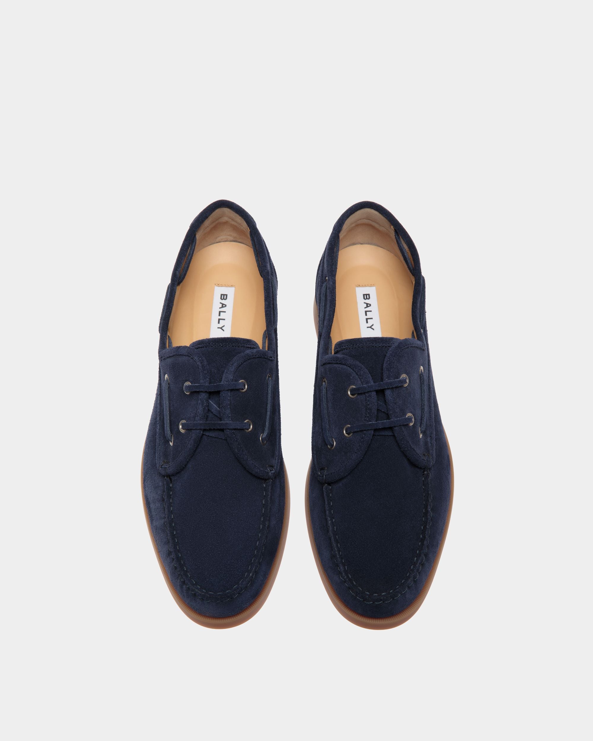 Nelson Moccassins In Blue Leather - Men's - Bally - 04