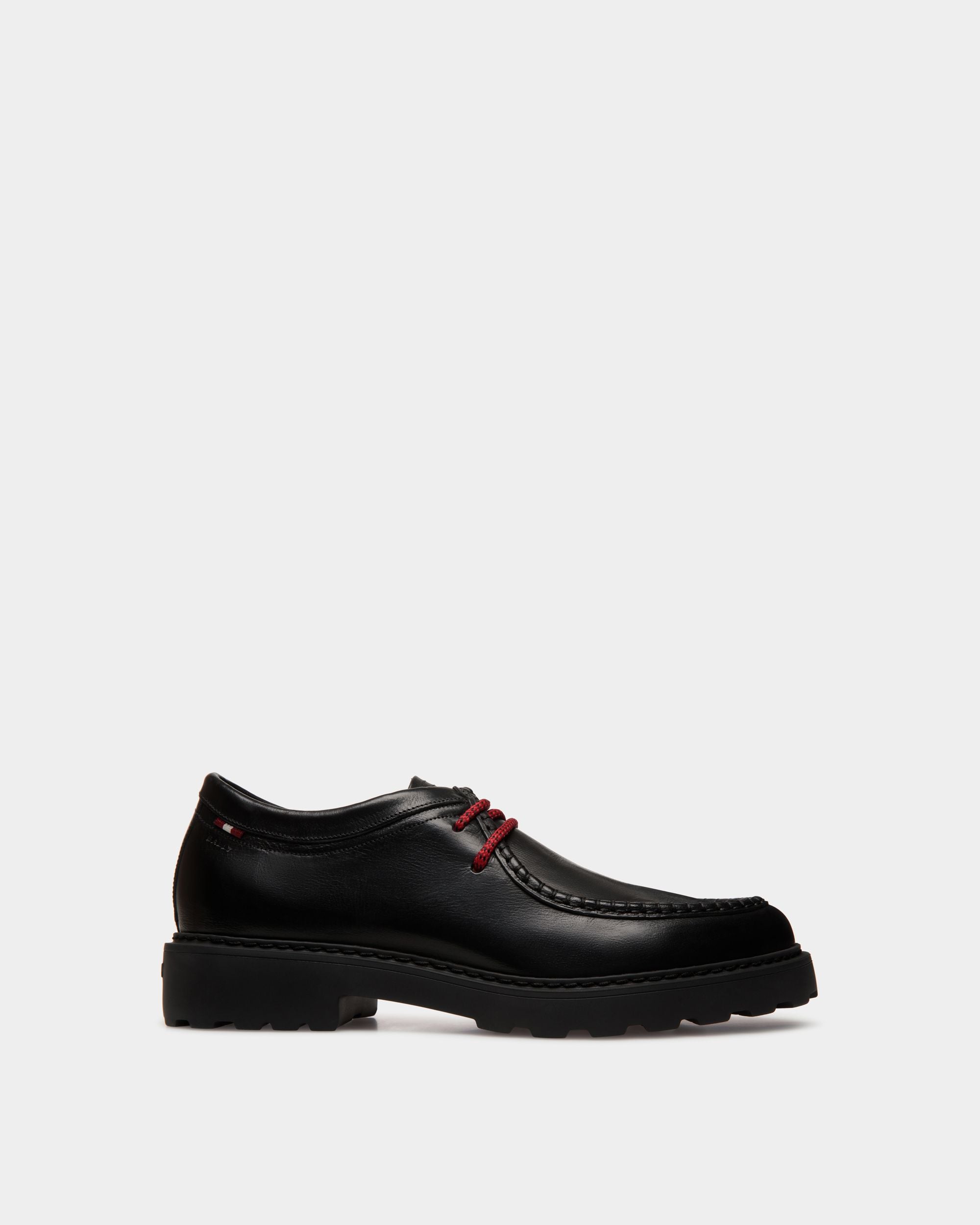 Gusto Derby in Black Leather - Hombre - Bally - 01