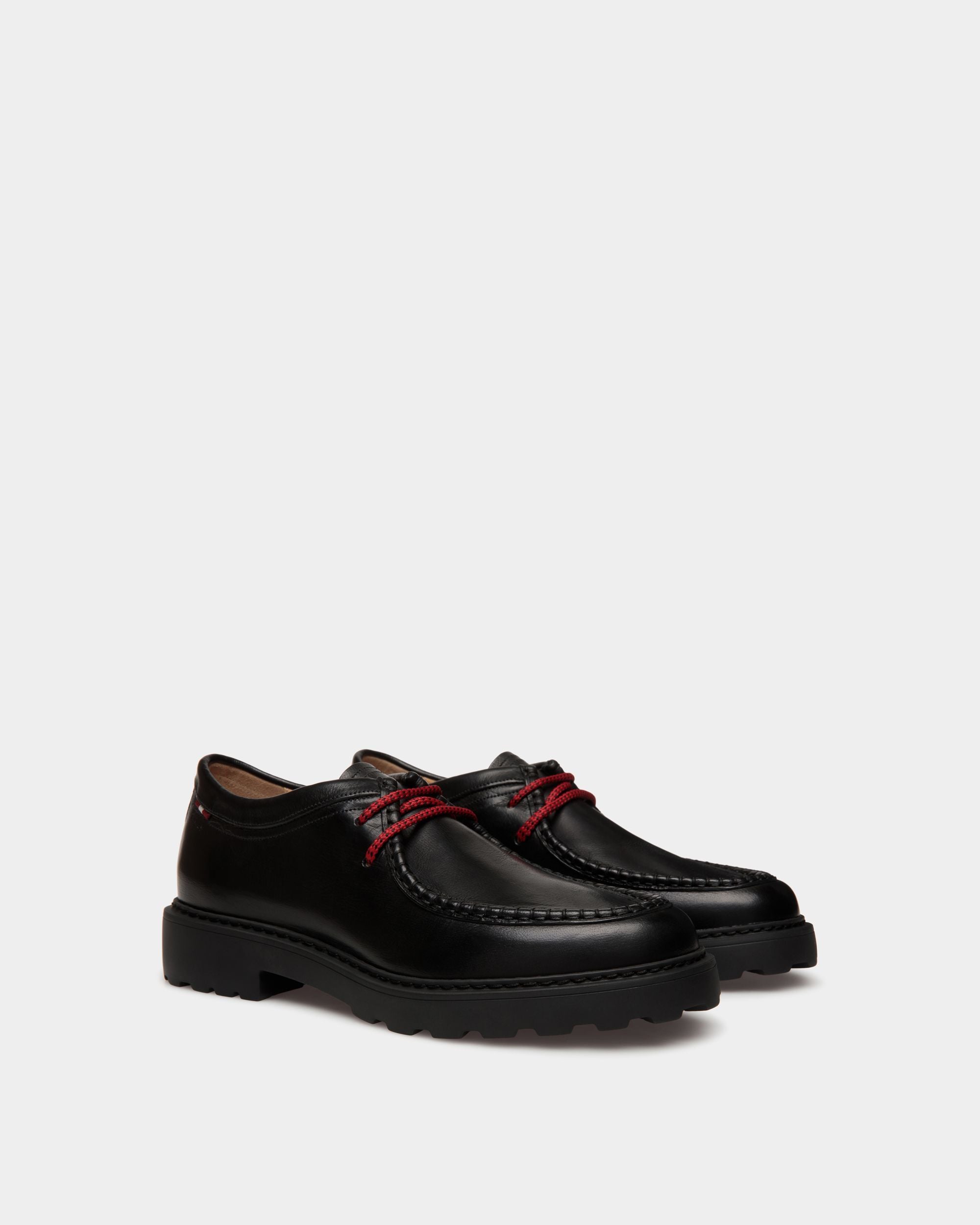 Gusto Derby in Black Leather - Hombre - Bally - 02
