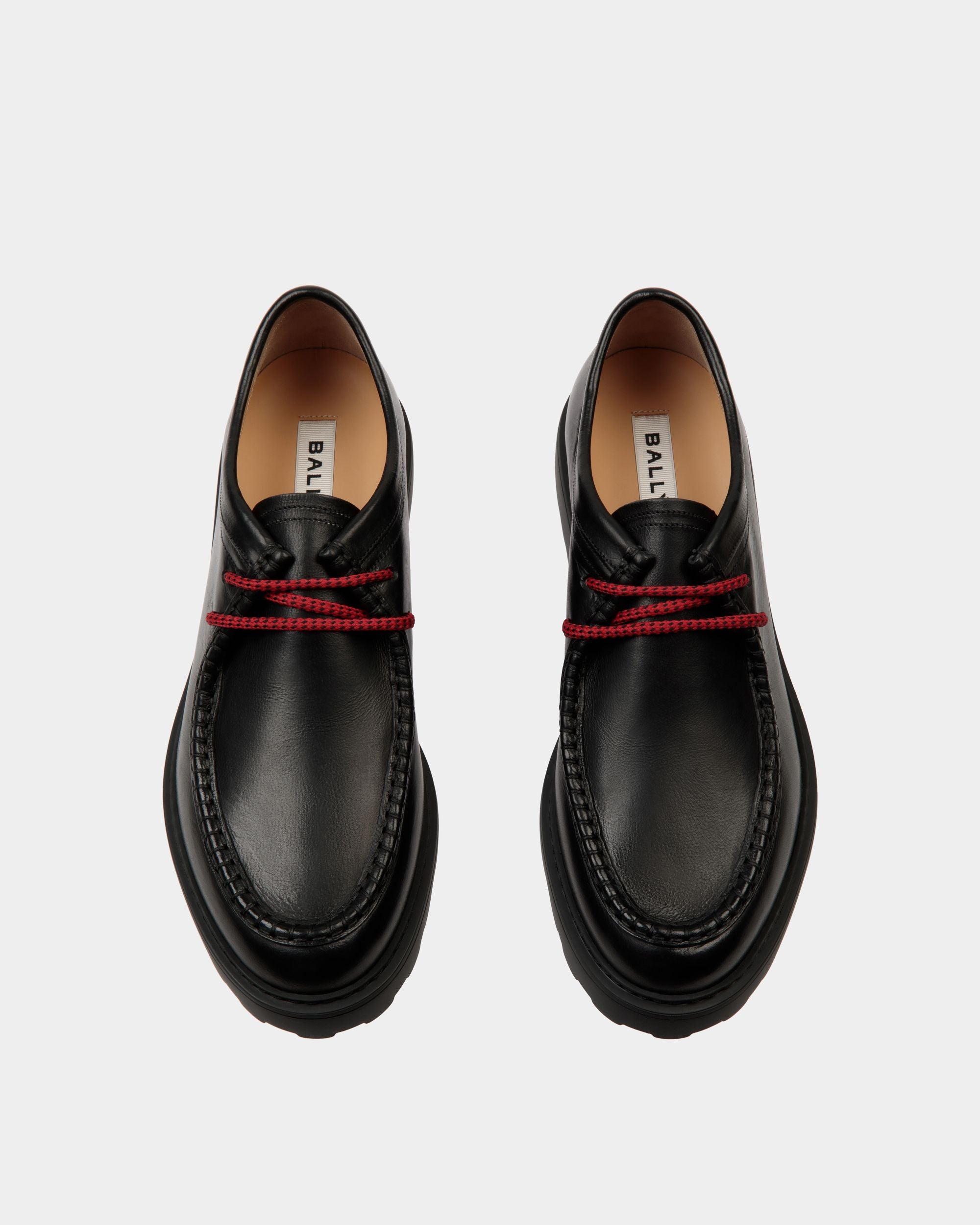 Gusto Derby in Black Leather - Hombre - Bally - 04