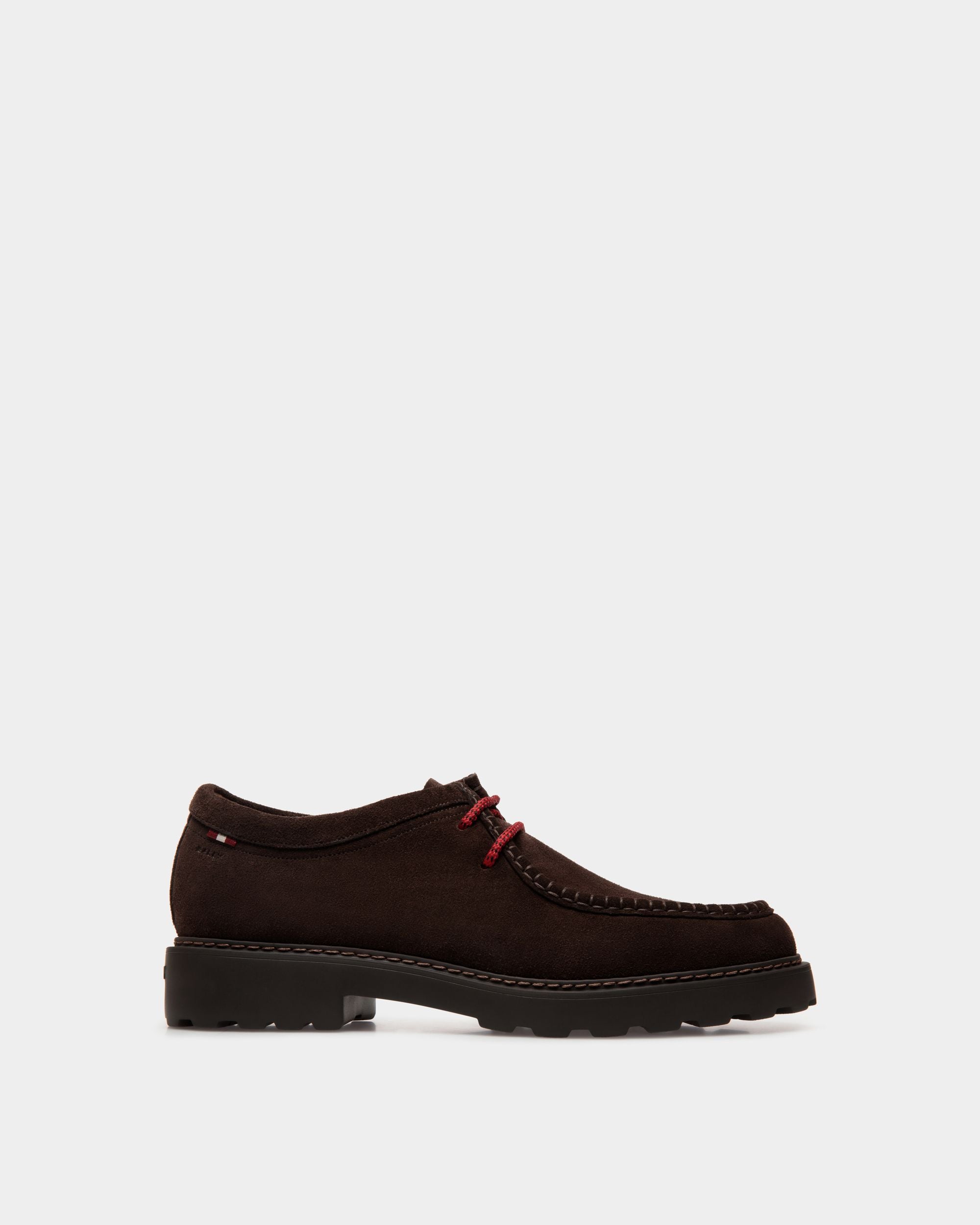 Gusto Derby in Ebano Suede - Men's - Bally - 01