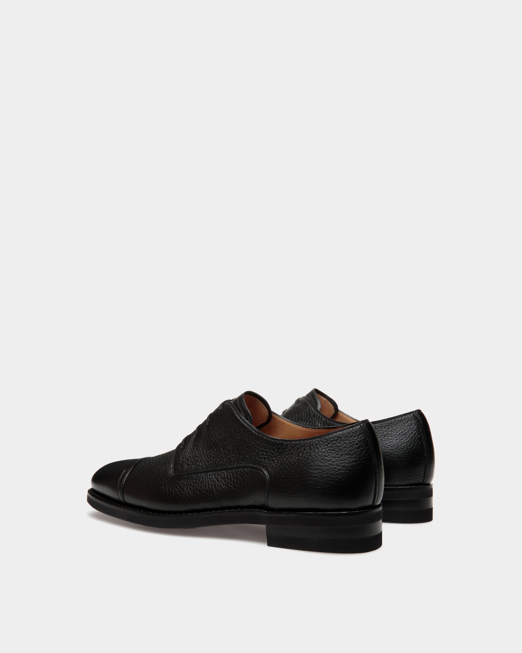 Zapato Derby Scribe Un De Piel De Ciervo Negra - Hombre - Bally - 03
