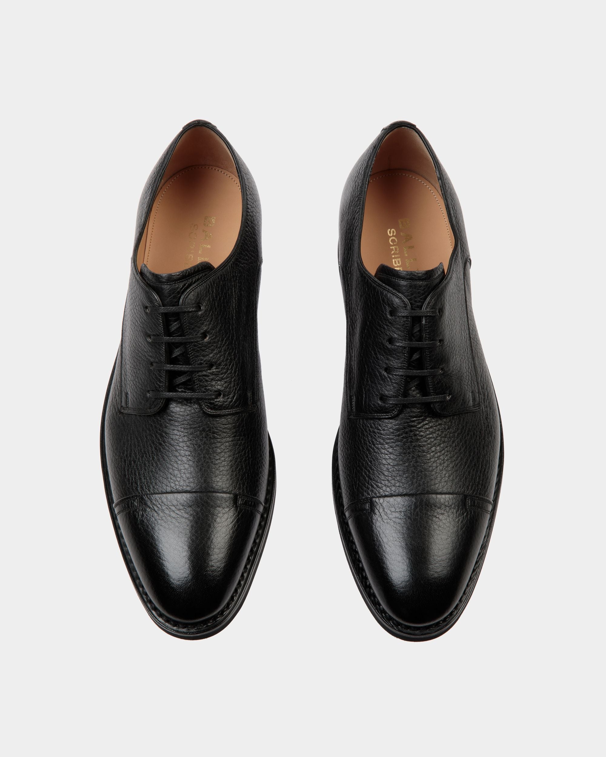 Zapato Derby Scribe Un De Piel De Ciervo Negra - Hombre - Bally - 04
