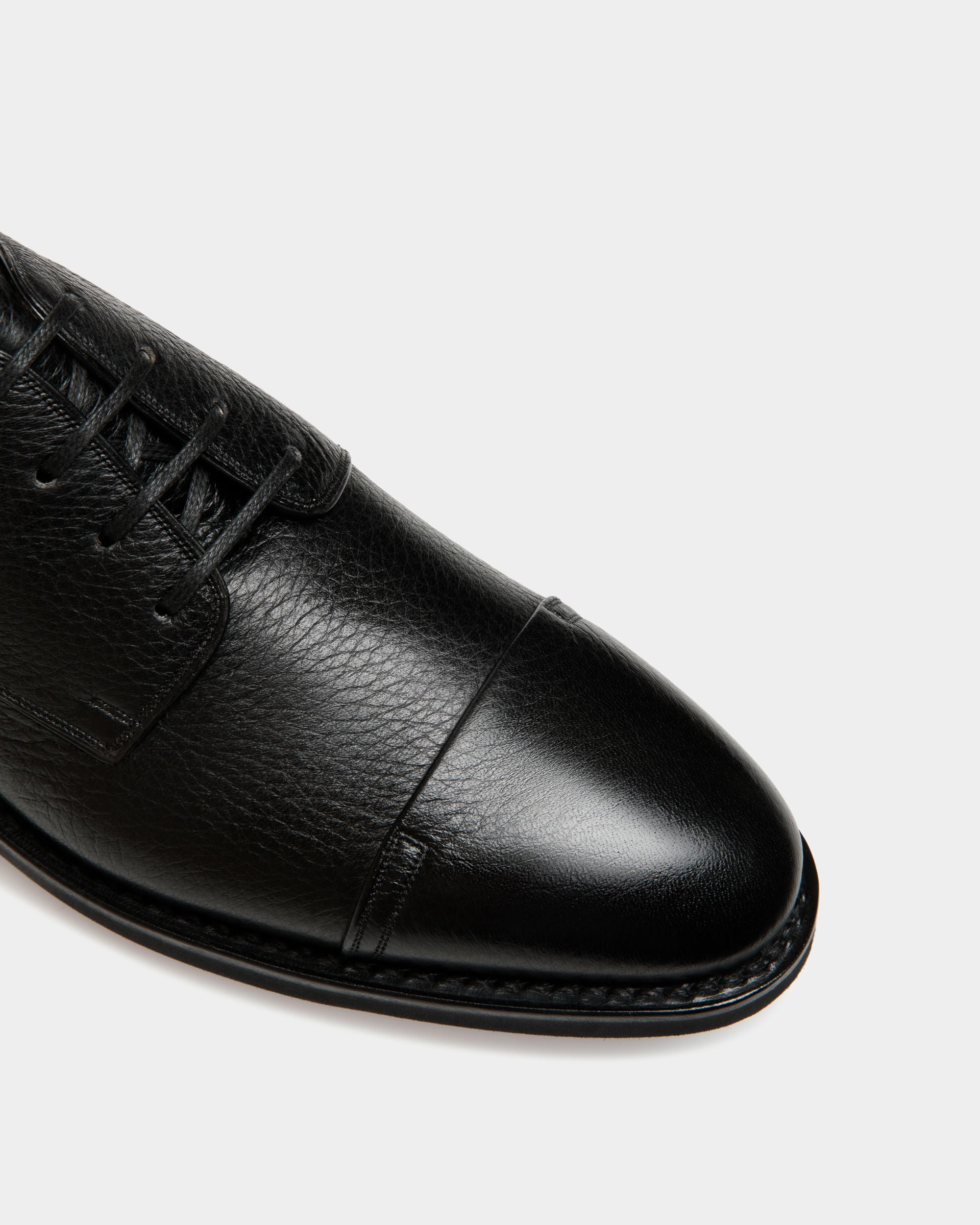 Zapato Derby Scribe Un De Piel De Ciervo Negra - Hombre - Bally - 05