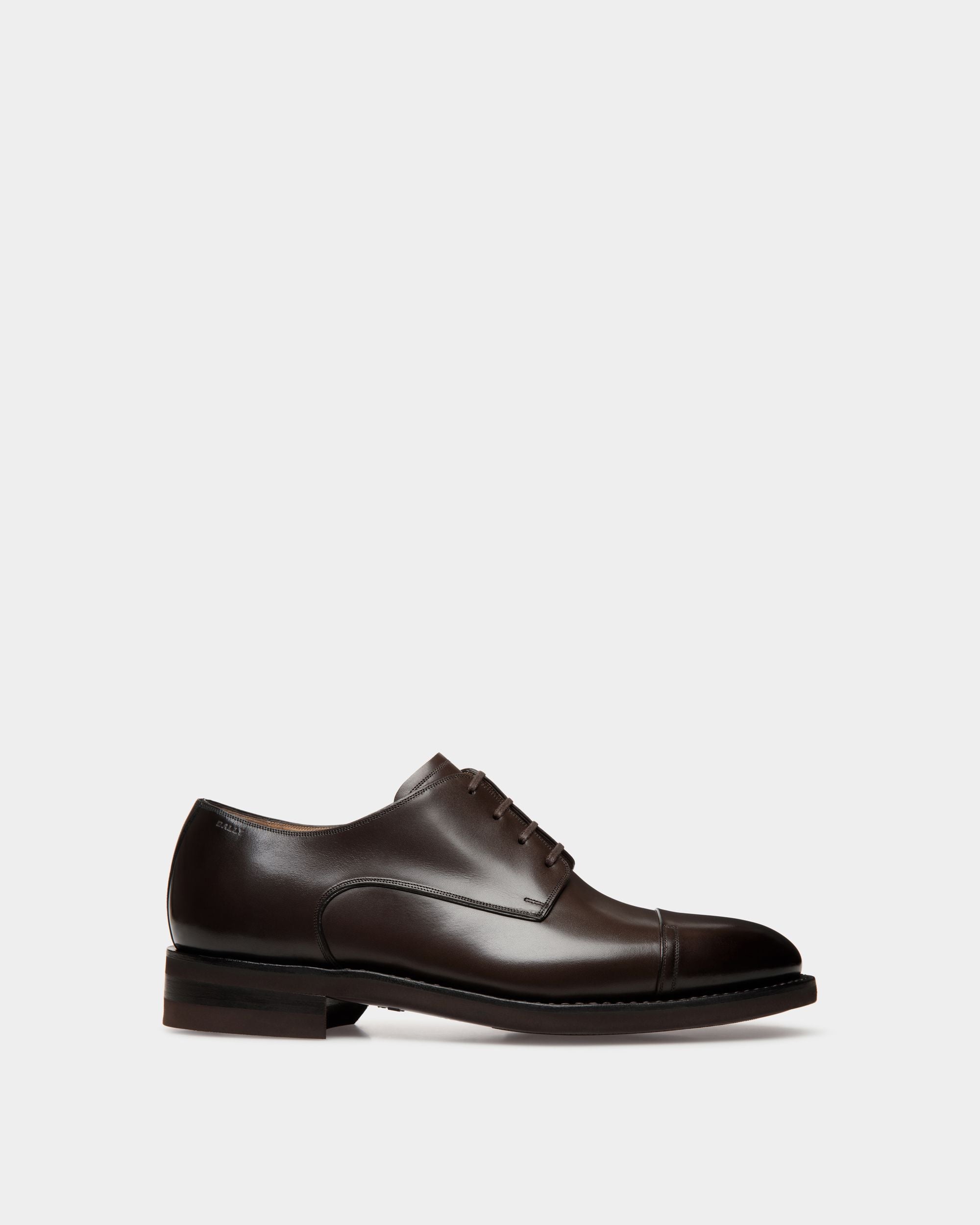 Scribe Un Derby in Ebano Leather - Hombre - Bally - 01