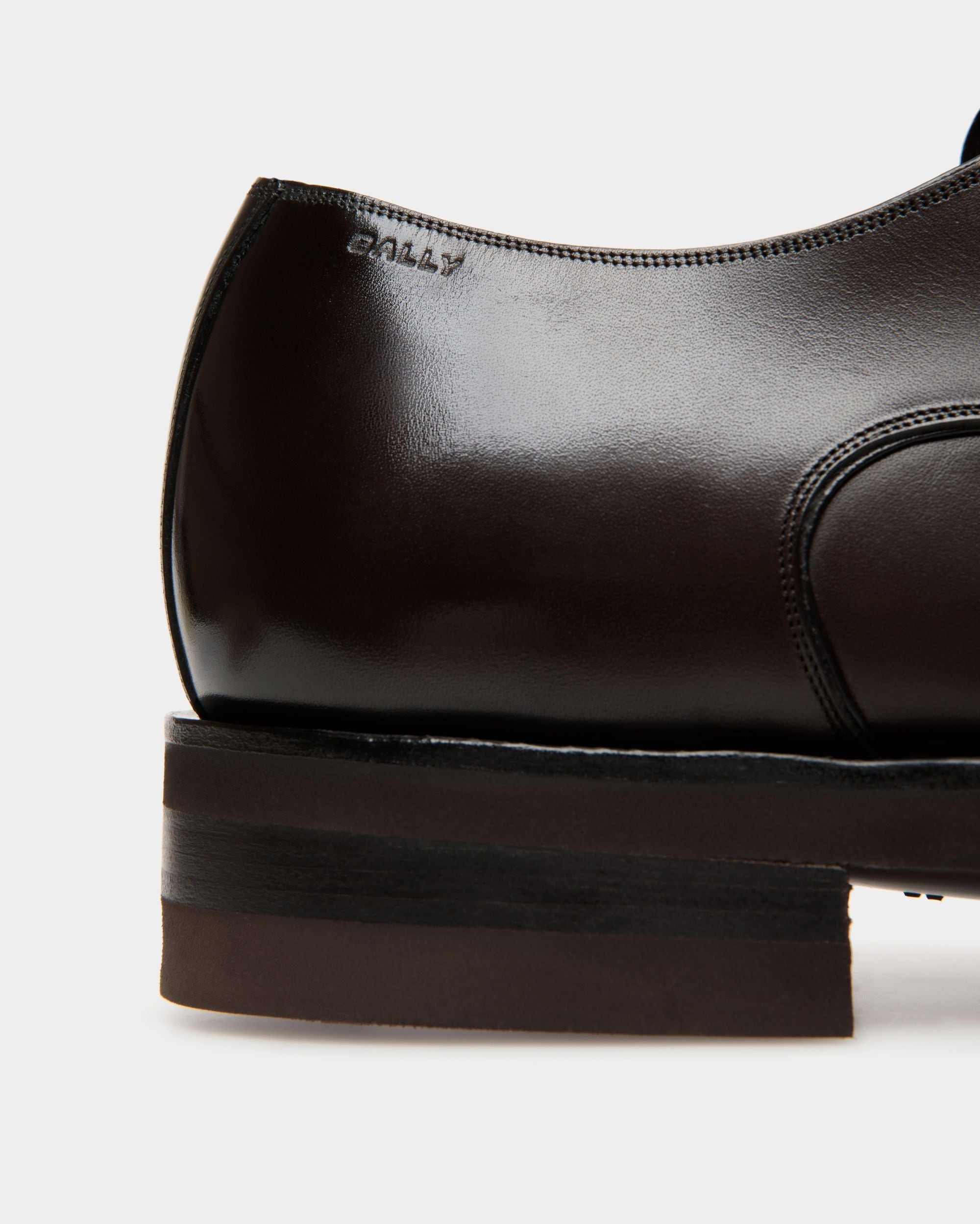 Scribe Un Derby in Ebano Leather - Hombre - Bally - 05