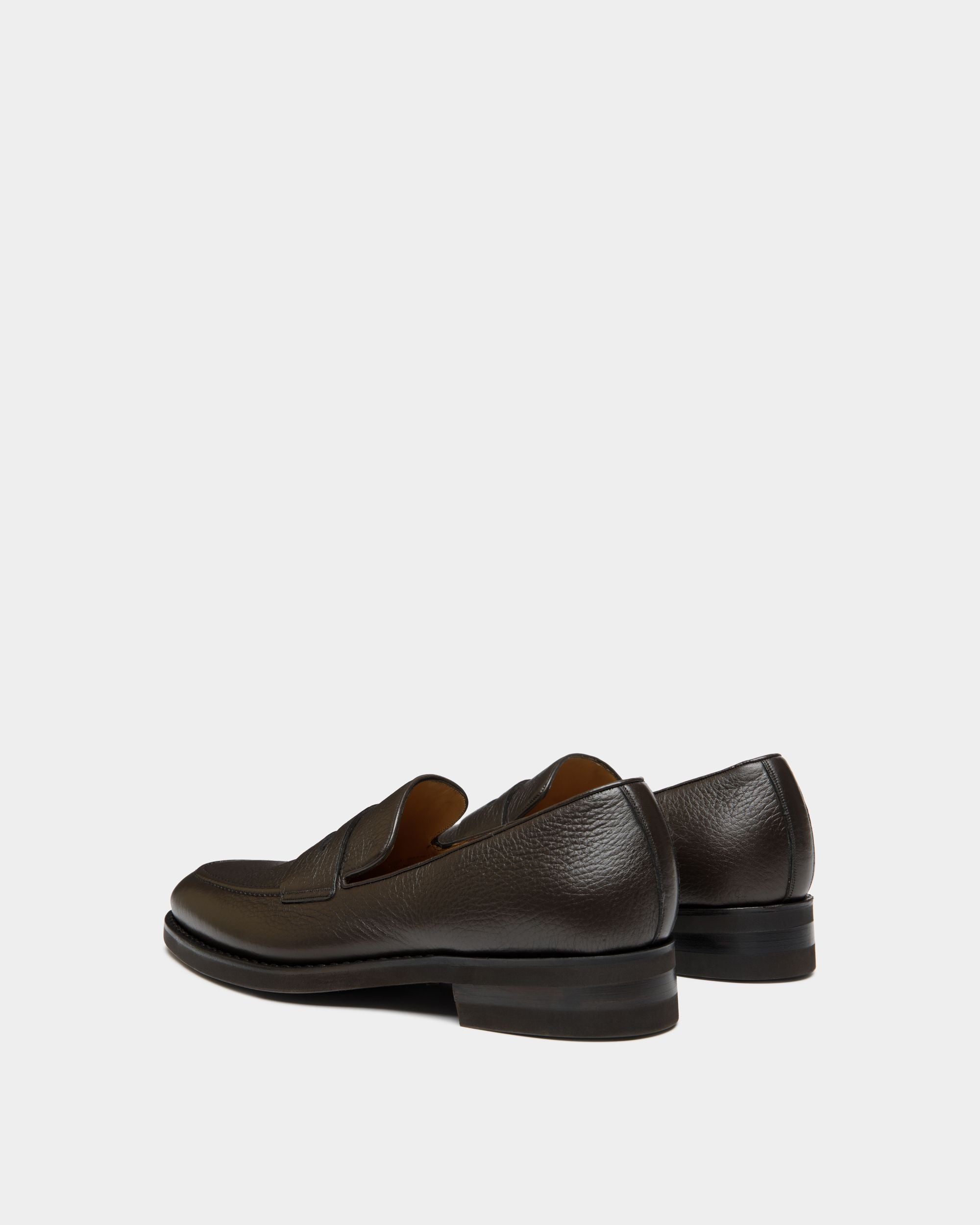 Scribe Un Loafer in Ebano Deer Leather - Hombre - Bally - 03