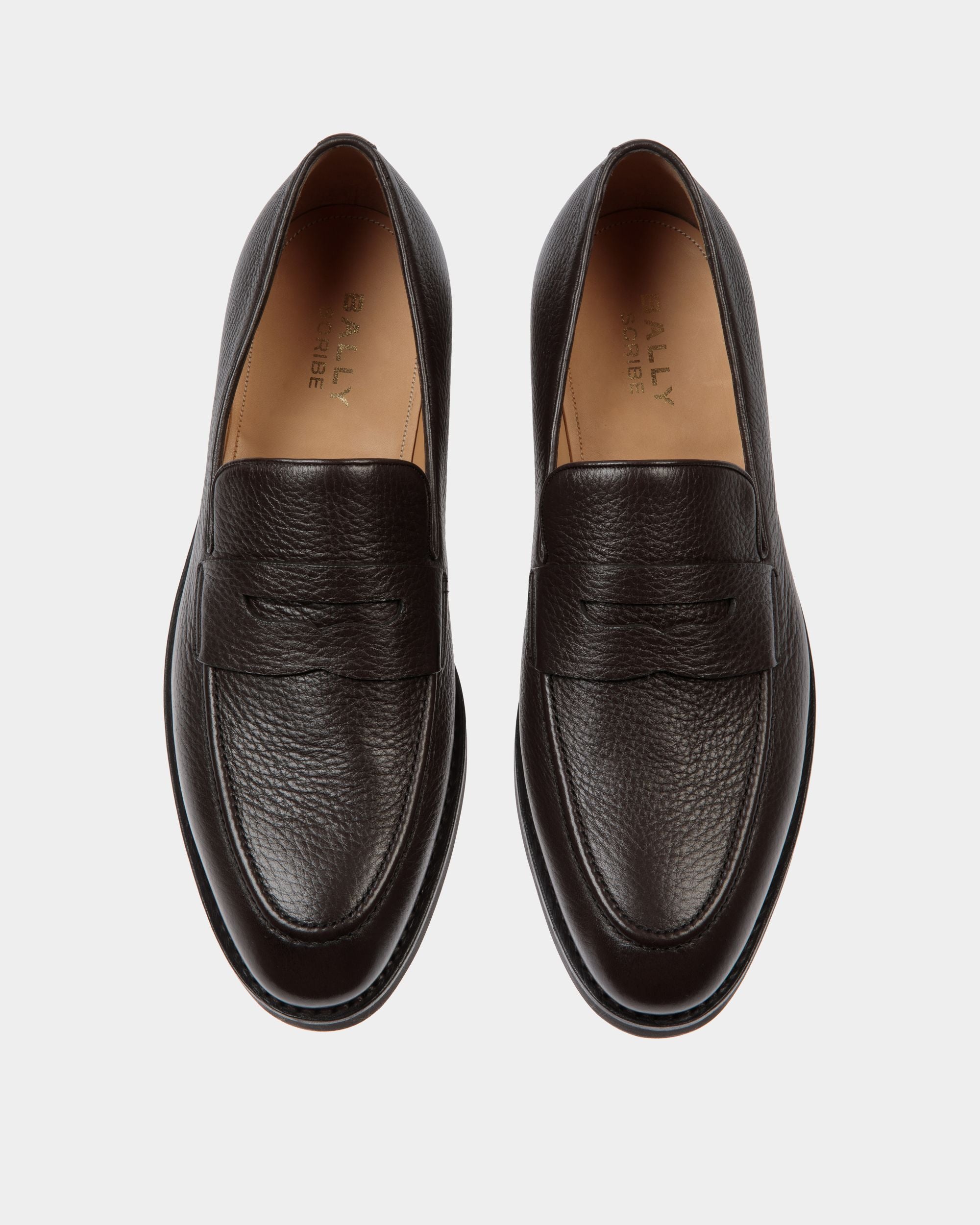 Scribe Un Loafer in Ebano Deer Leather - Hombre - Bally - 04