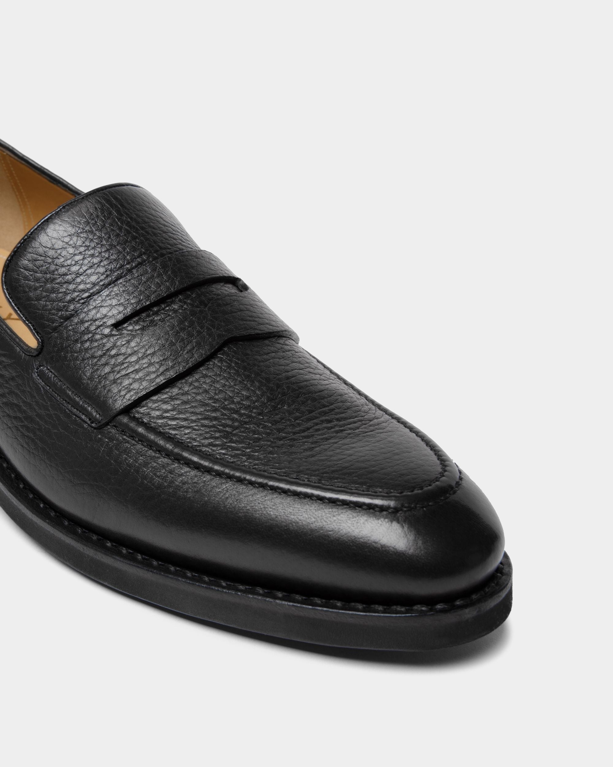 Mocasín Scribe Un De Piel De Ciervo Color Negro - Hombre - Bally - 06