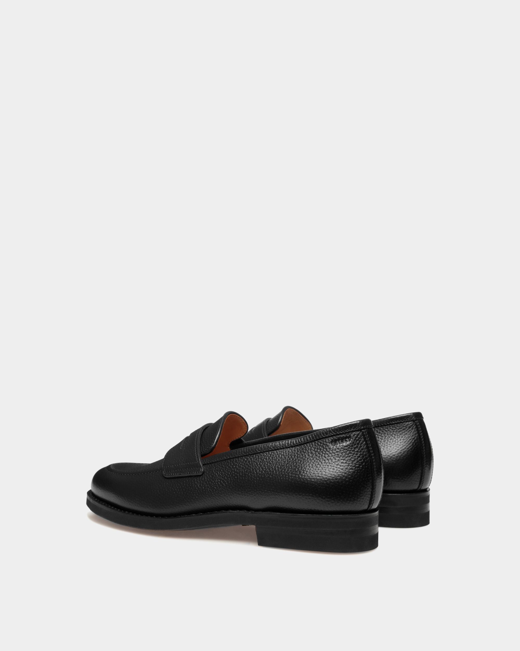 Schoenen Loafer In Black Grained Leather - Men's - Bally - 03