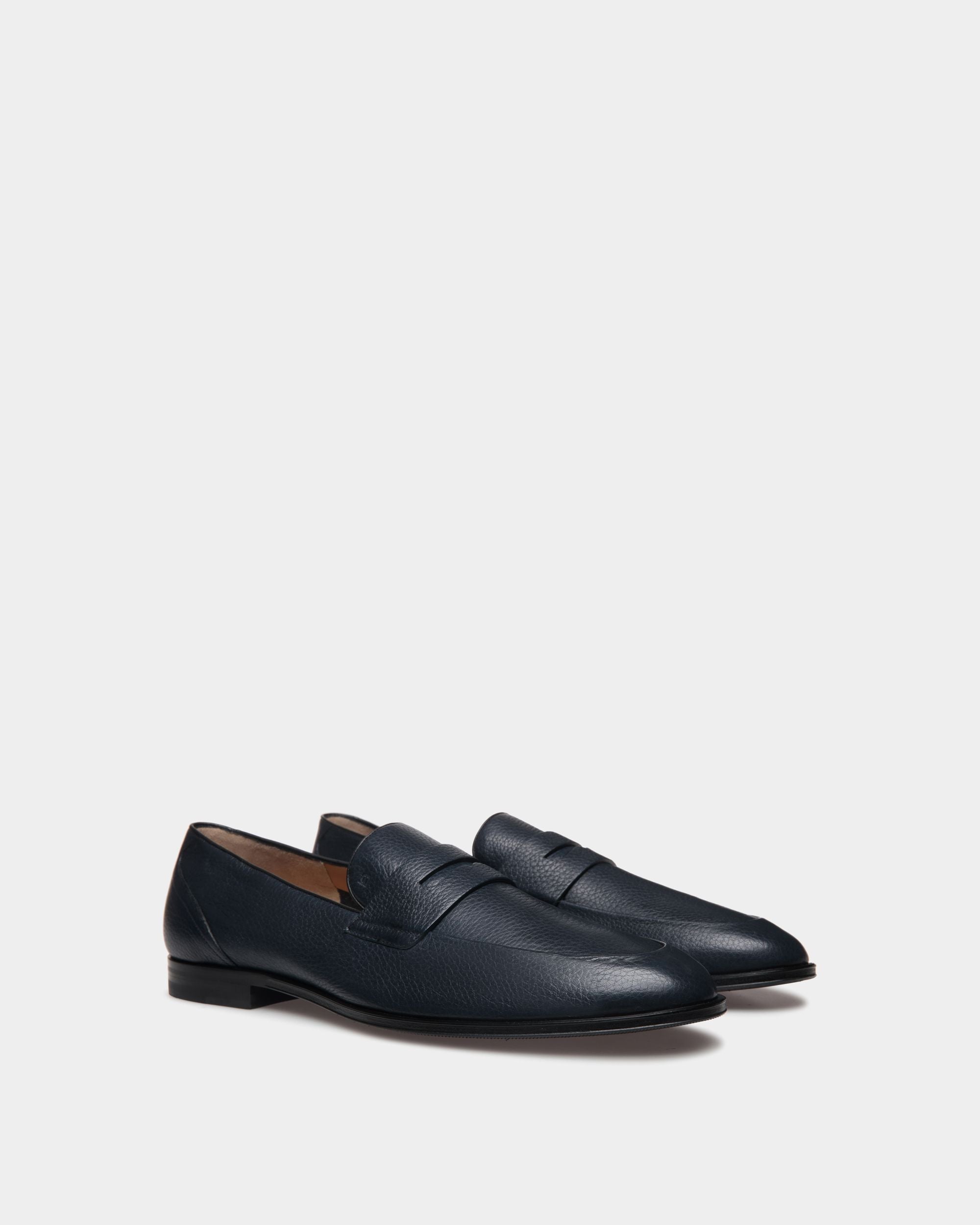 Mocasín Westminster De Piel De Ciervo Navy Blue - Hombre - Bally - 03