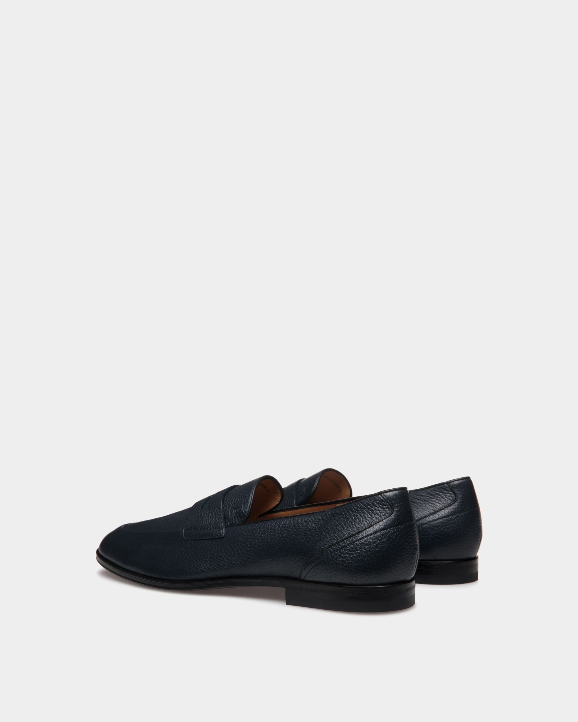 Mocasín Westminster De Piel De Ciervo Navy Blue - Hombre - Bally - 04