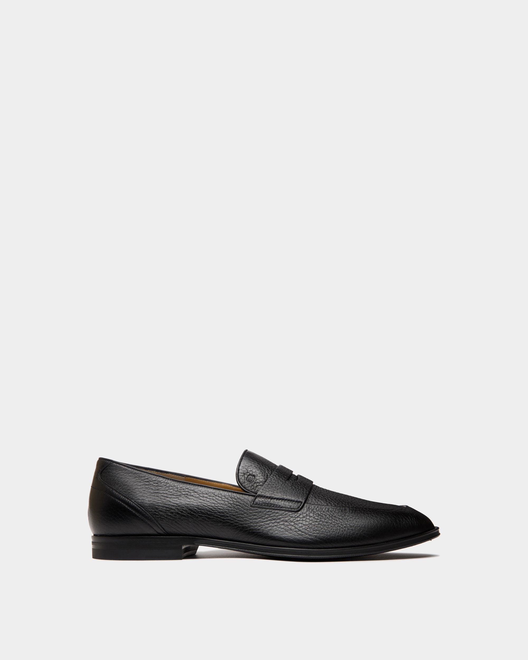 Westminster Loafer In Black Deer Leather - Hombre - Bally - 01
