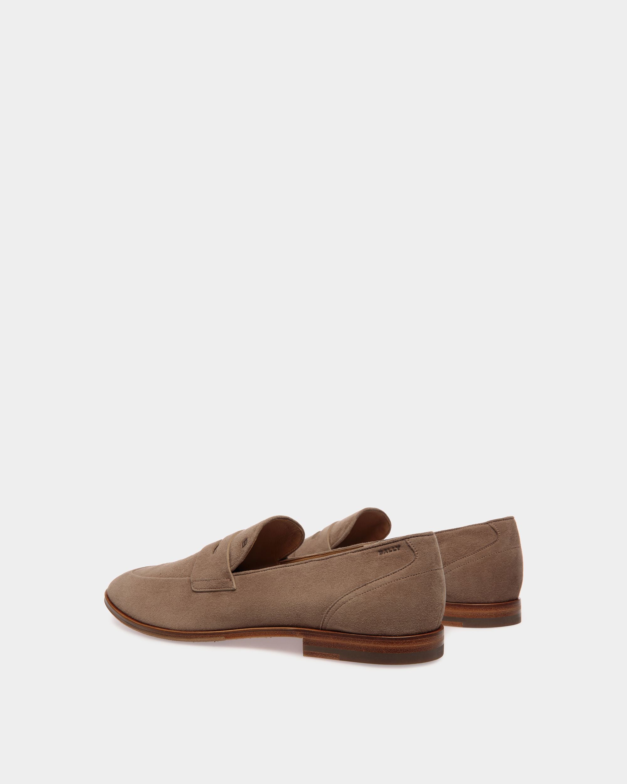 Westminster Loafer In Taupe Suede Leather - Men's - Bally - 03