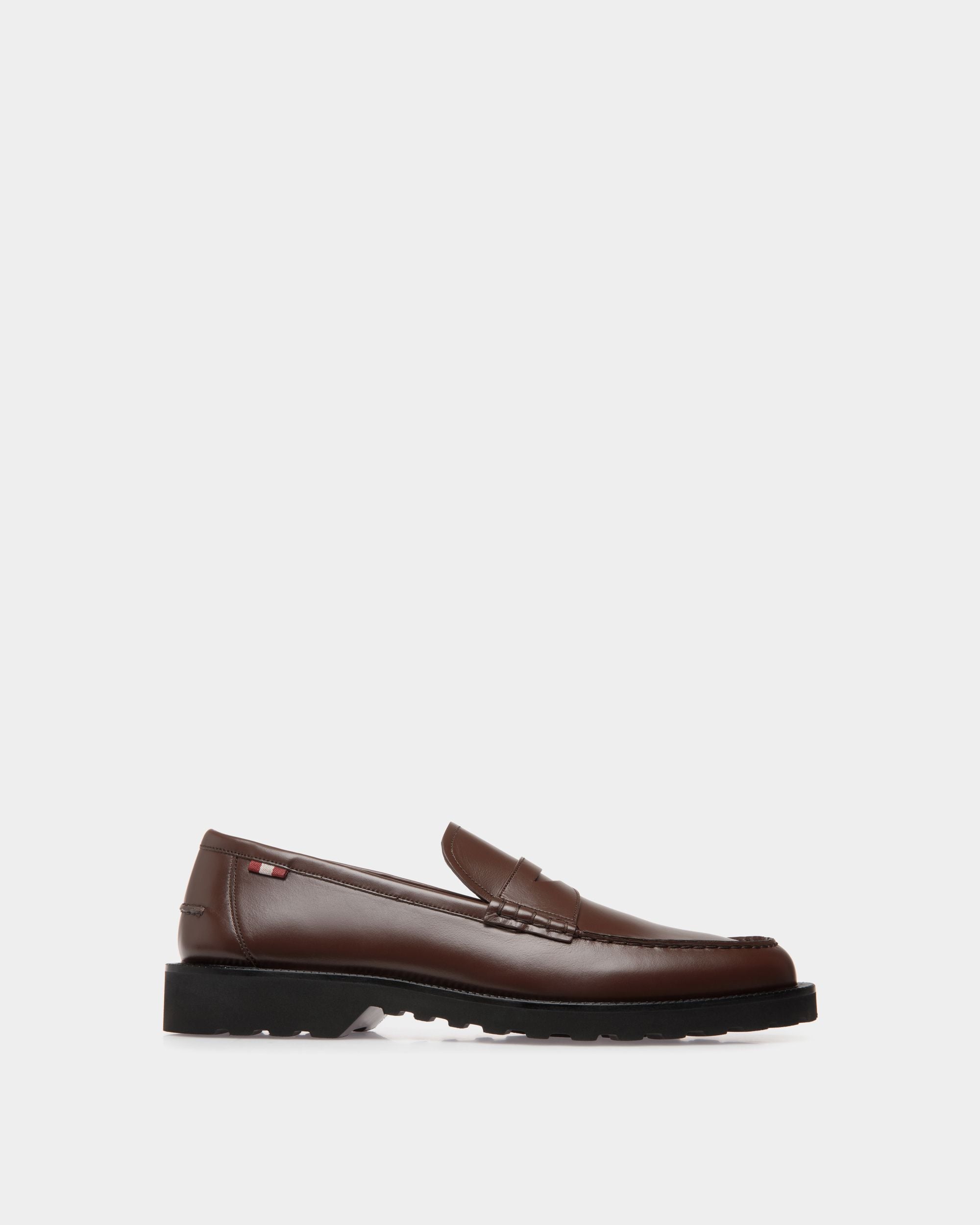 Loafer in Brown Leather - Men's - Bally - 01