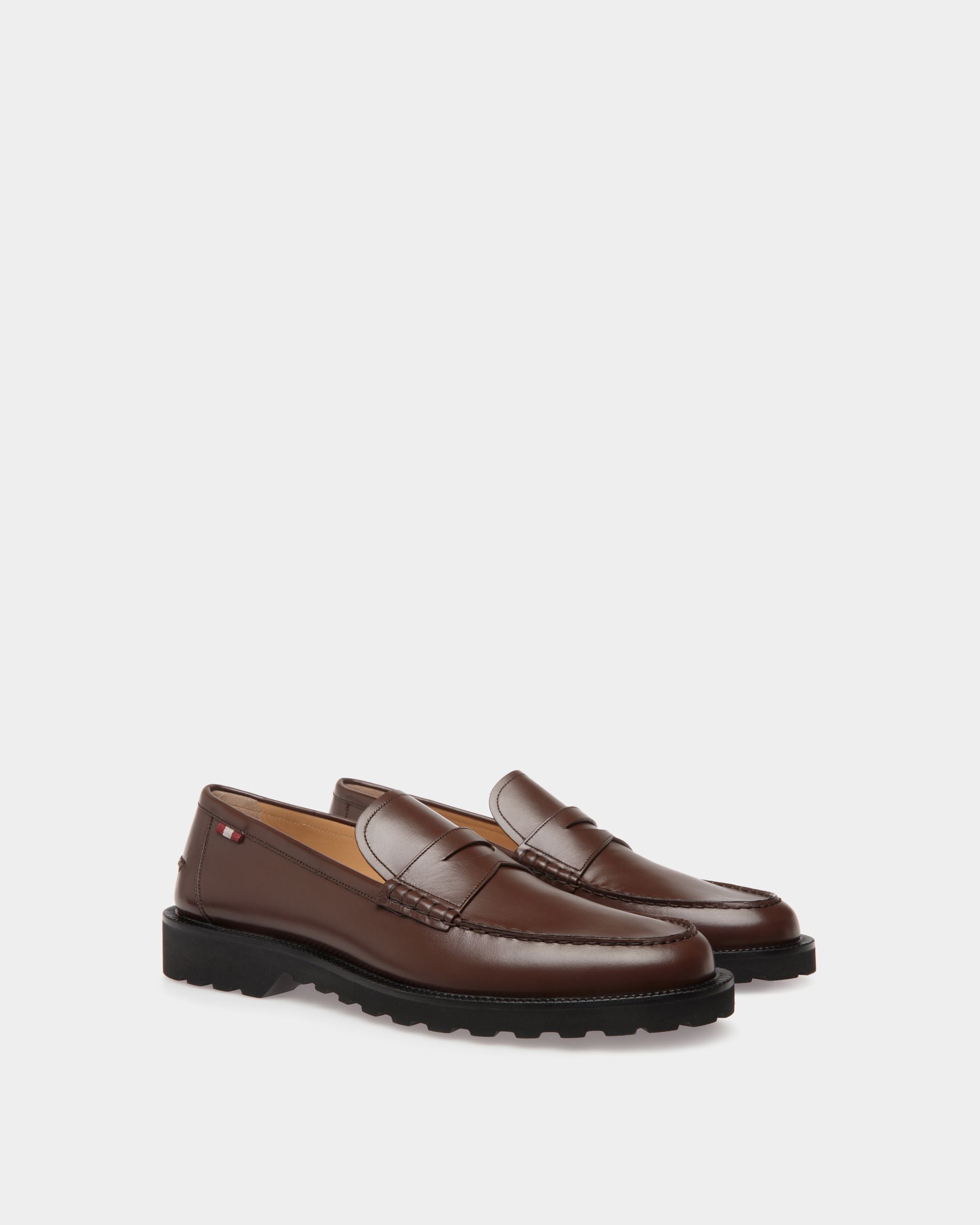 Loafer in Brown Leather - Men's - Bally - 02