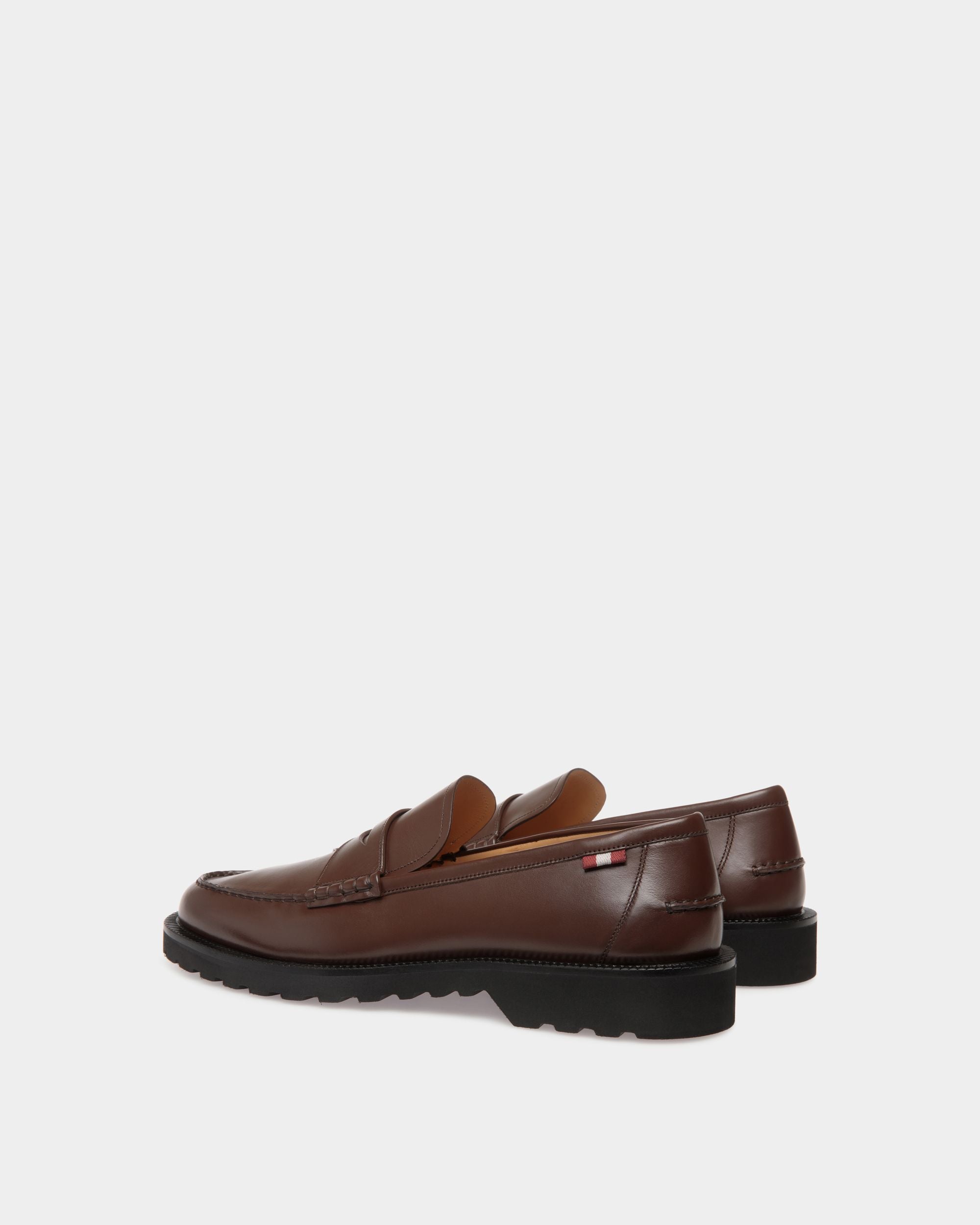 Loafer in Brown Leather - Men's - Bally - 03