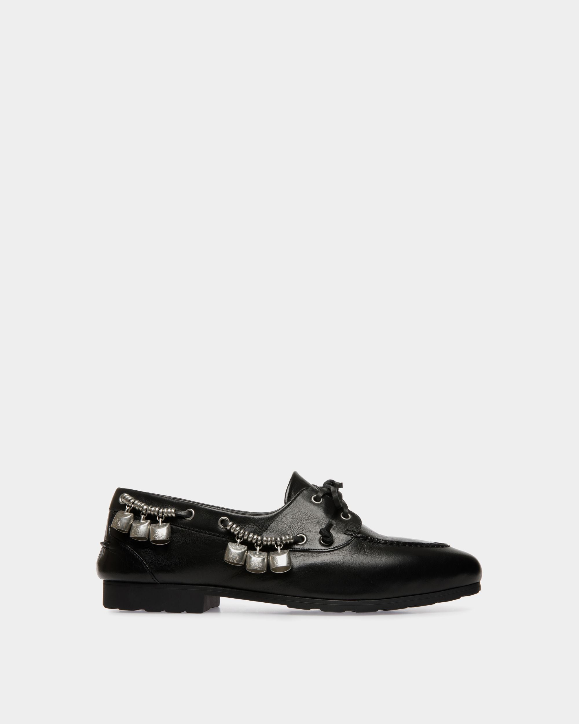 Mocasín Plume De Piel Negra - Hombre - Bally - 01