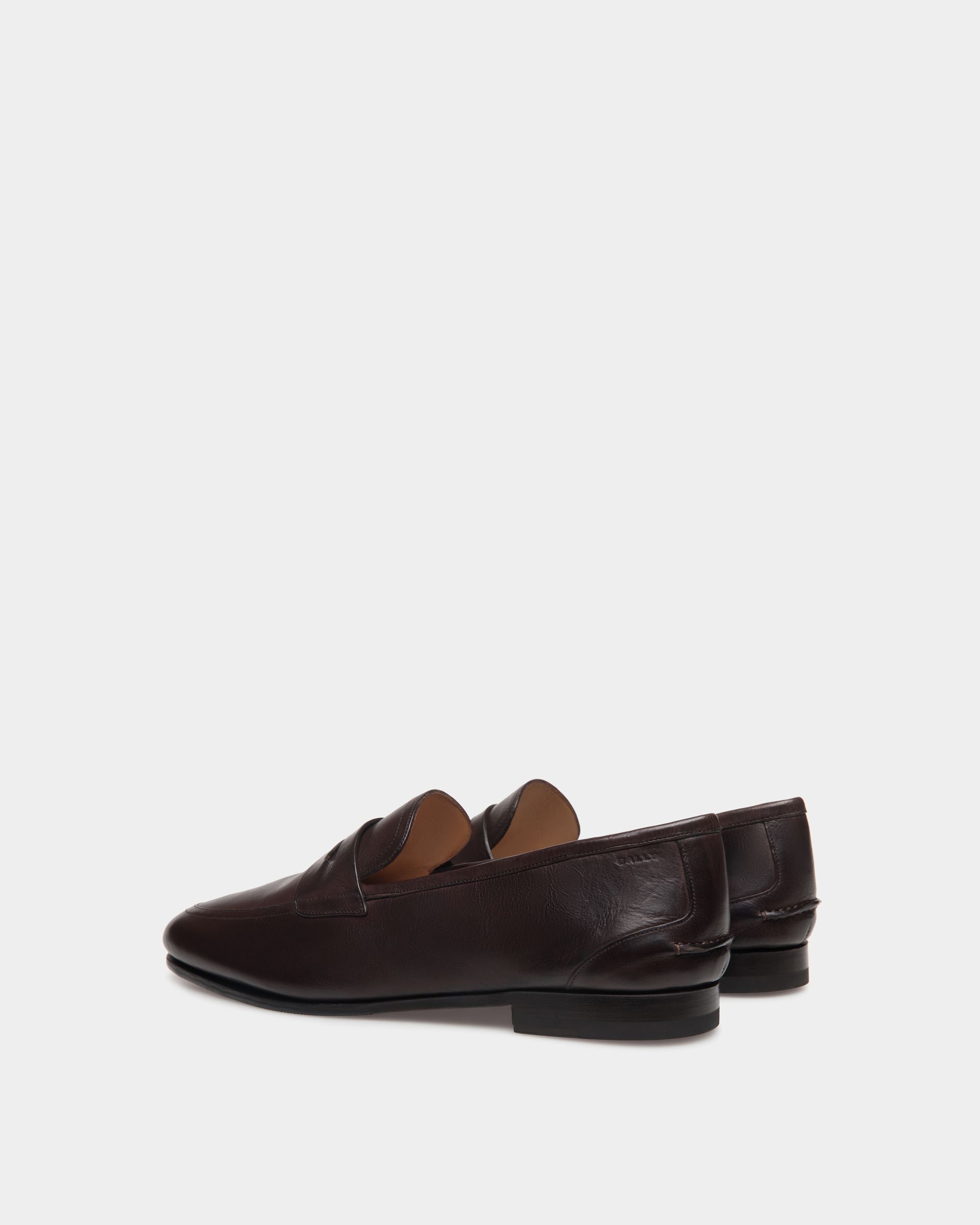 Mocasín Plume De Piel Ébano - Hombre - Bally - 04
