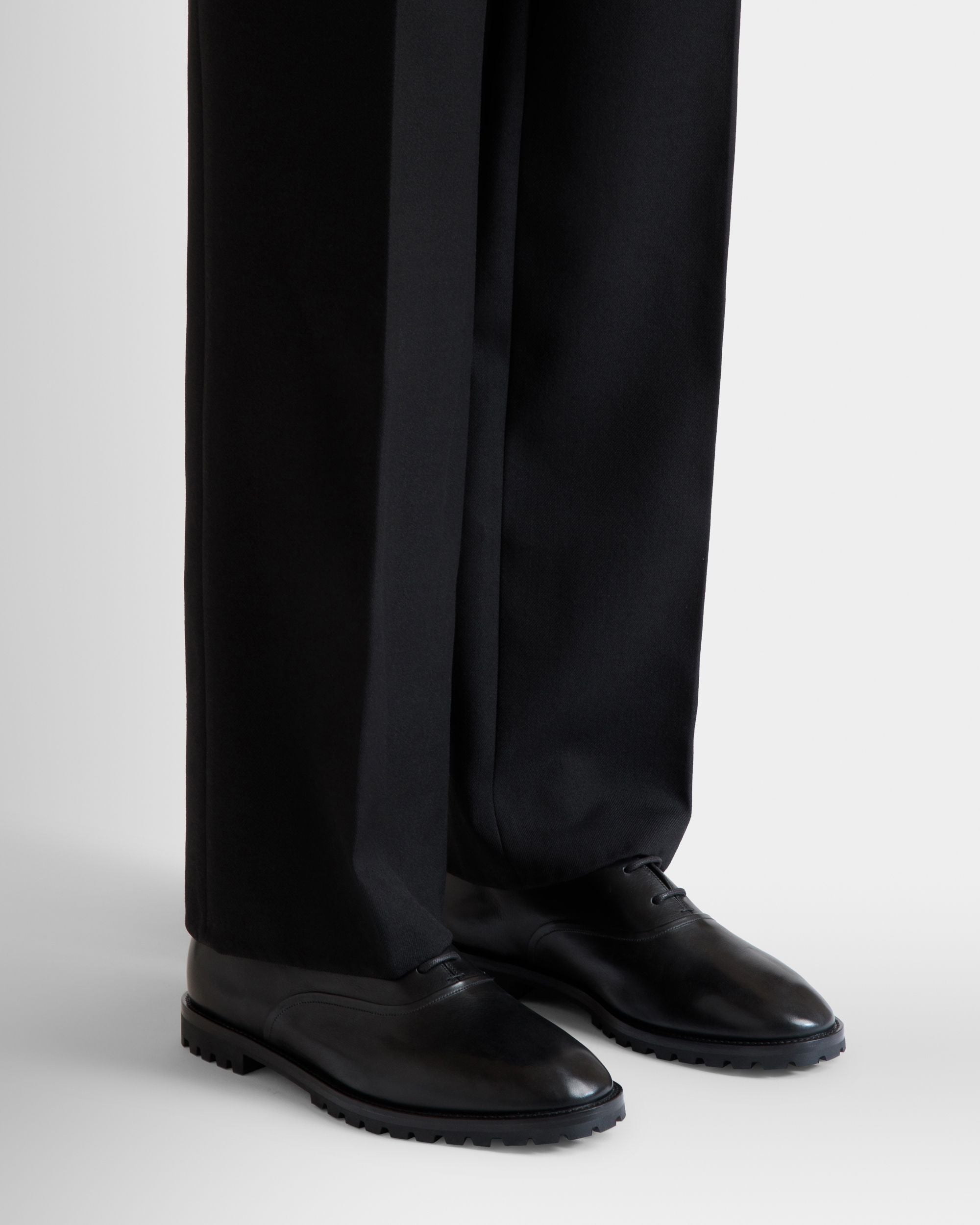 Zapato Oxford Solaria De Piel Negra - Hombre - Bally - 02
