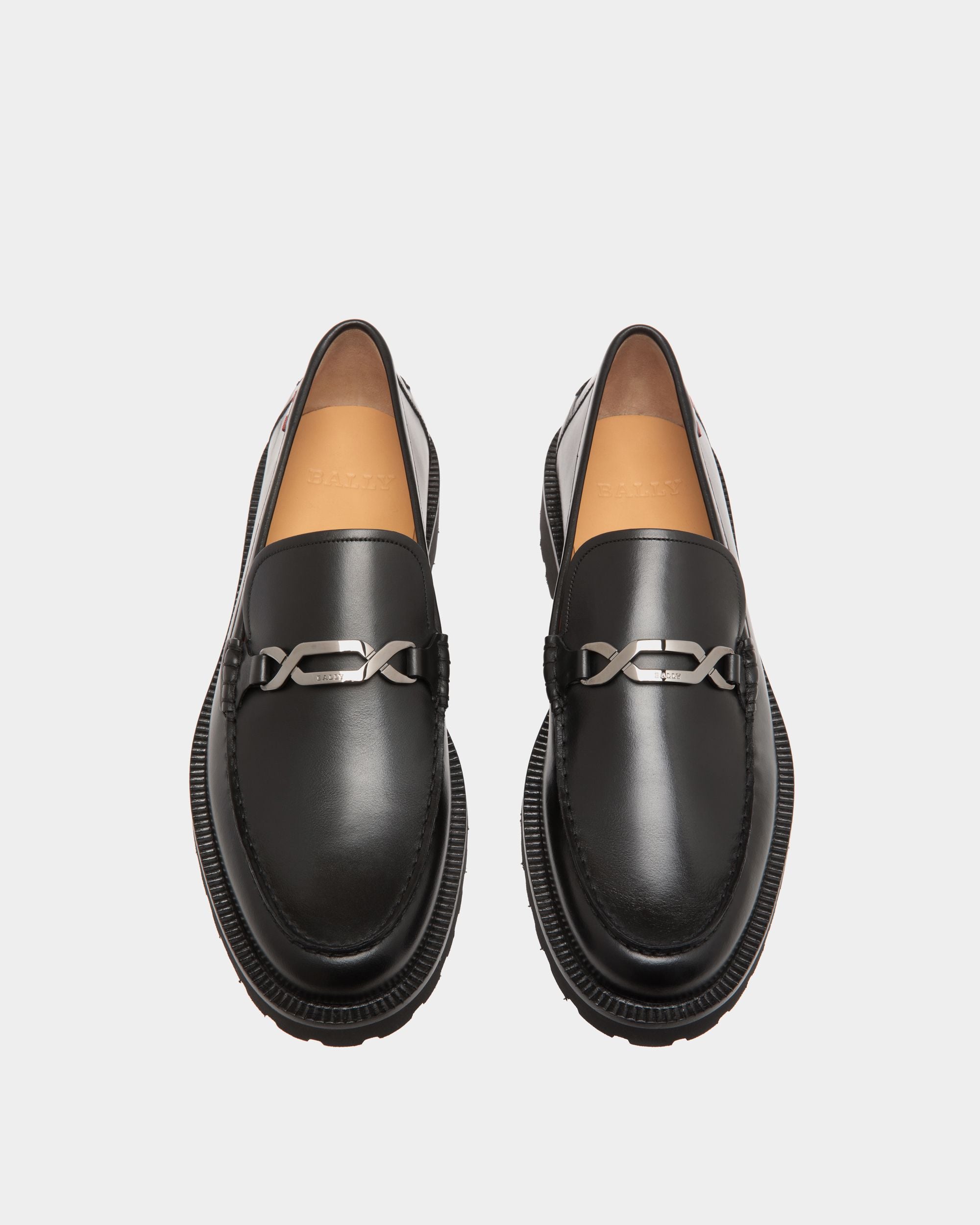 Loafer in Black Leather - Men's - Bally - 04