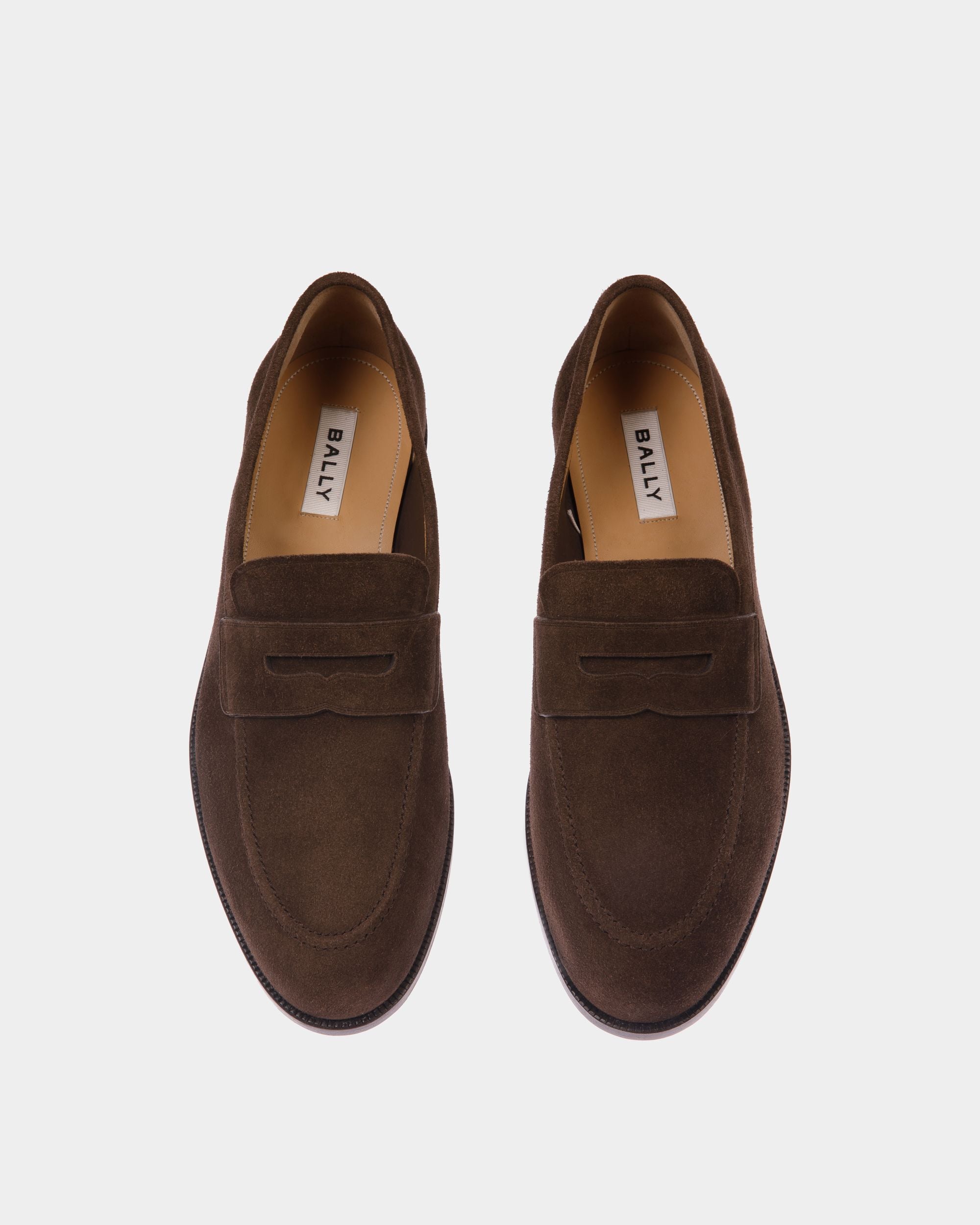 Carl Loafer in Ebano Suede - Men's - Bally - 01