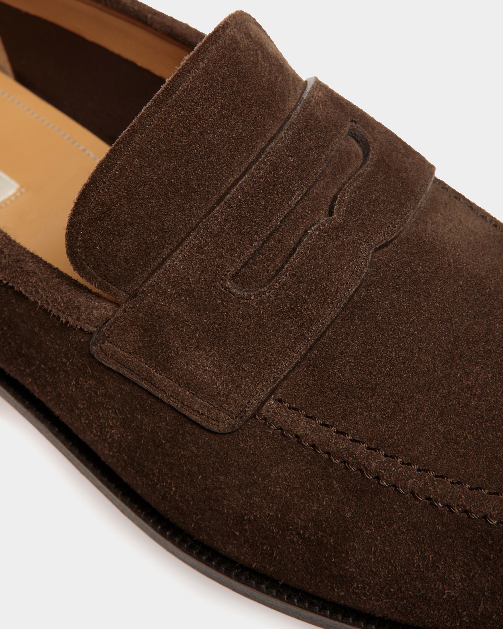 Carl Loafer in Ebano Suede - Men's - Bally - 02