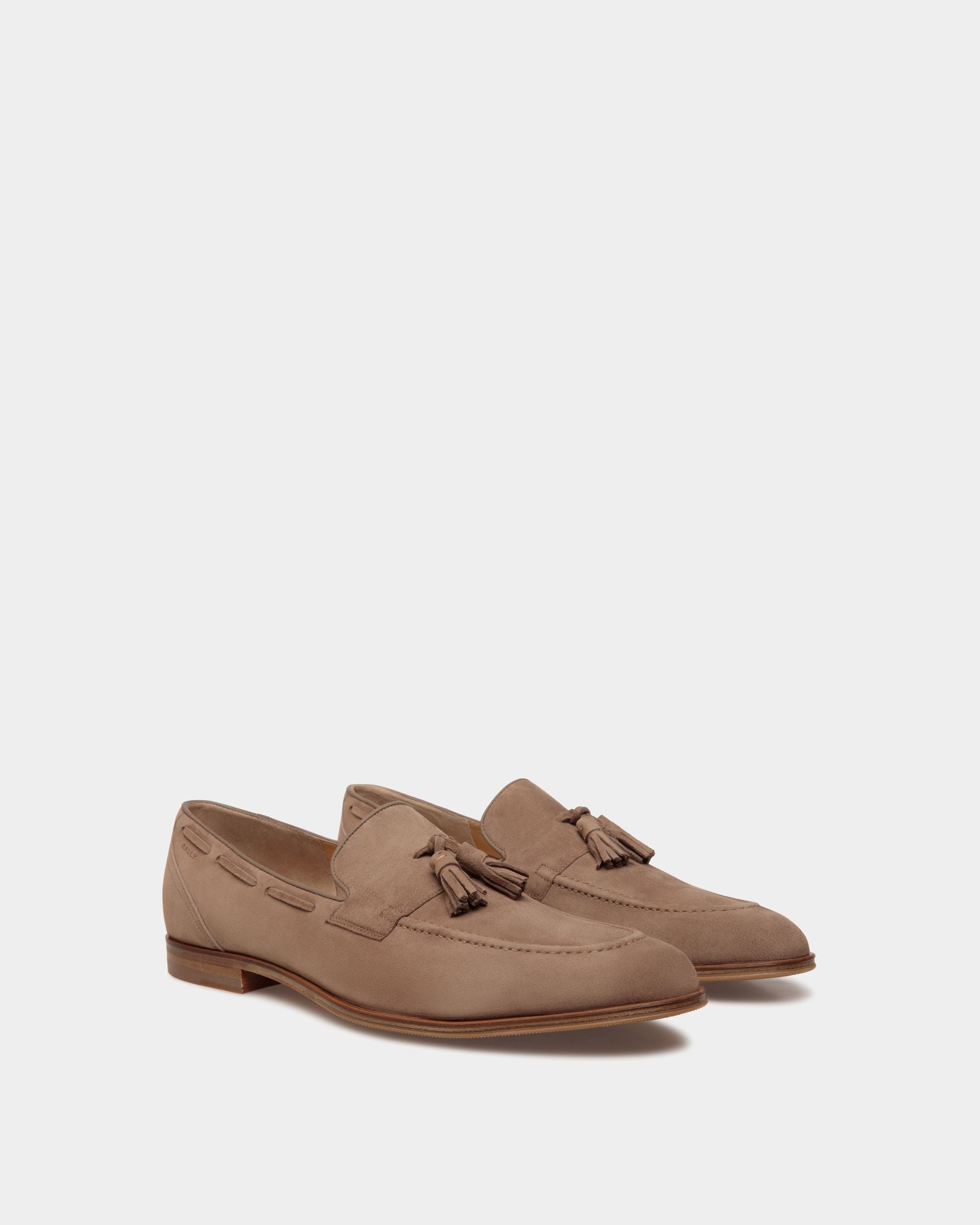Westminster Loafer in Taupe Suede - Men's - Bally - 02