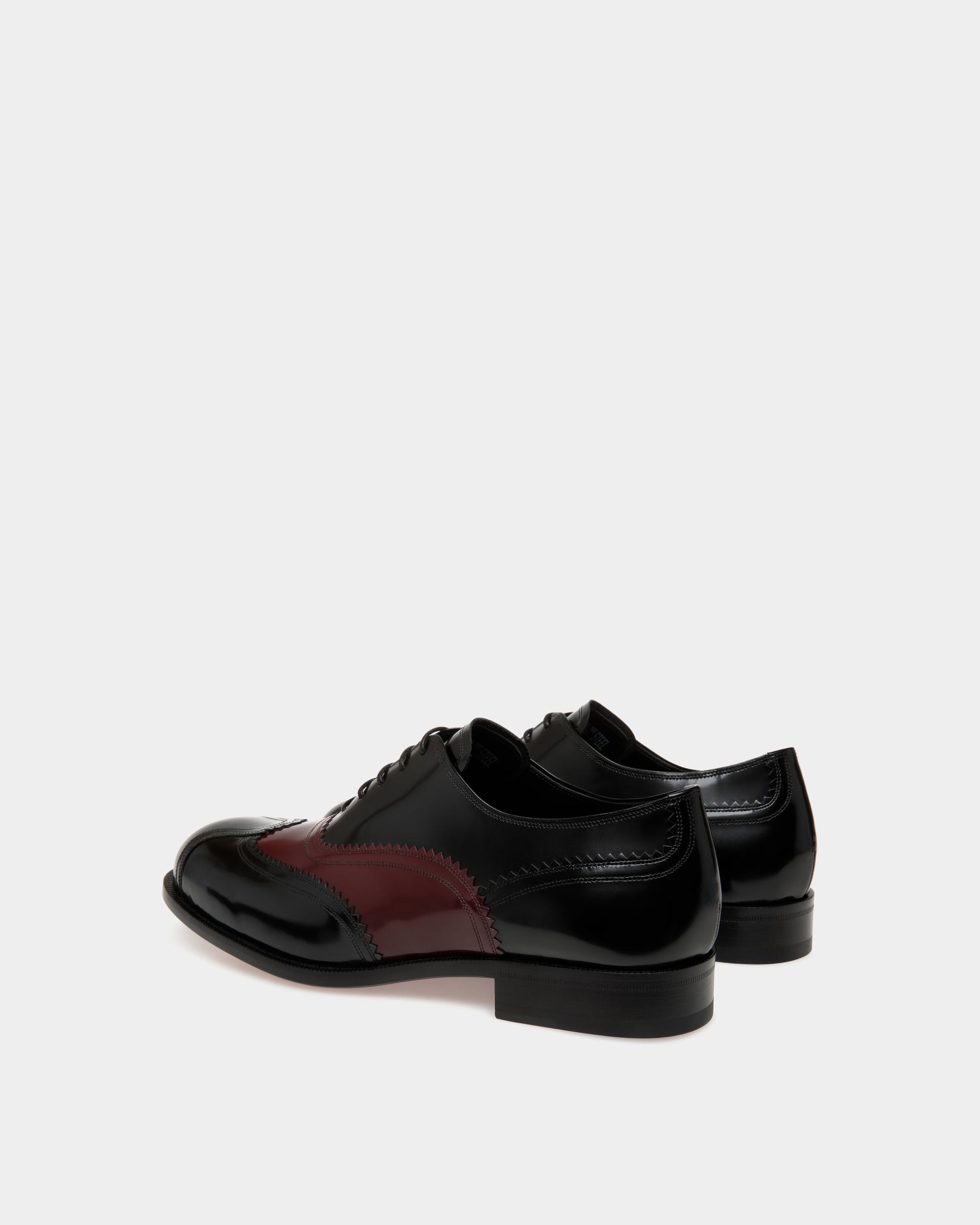 Spiegel Oxford in Black And Deep Burgundy Leather - Men's - Bally - 03