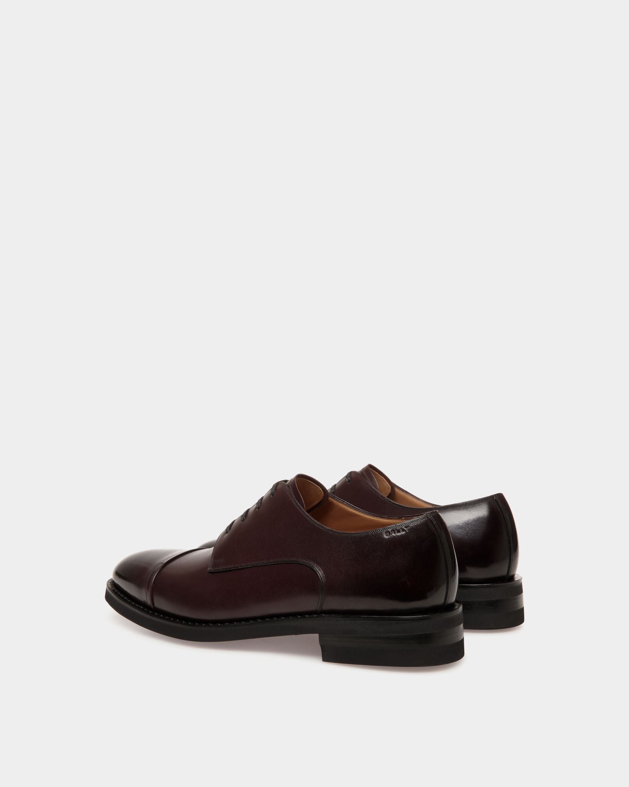 Scribe Un Derby in Deep Burgundy Leather - Hombre - Bally - 03