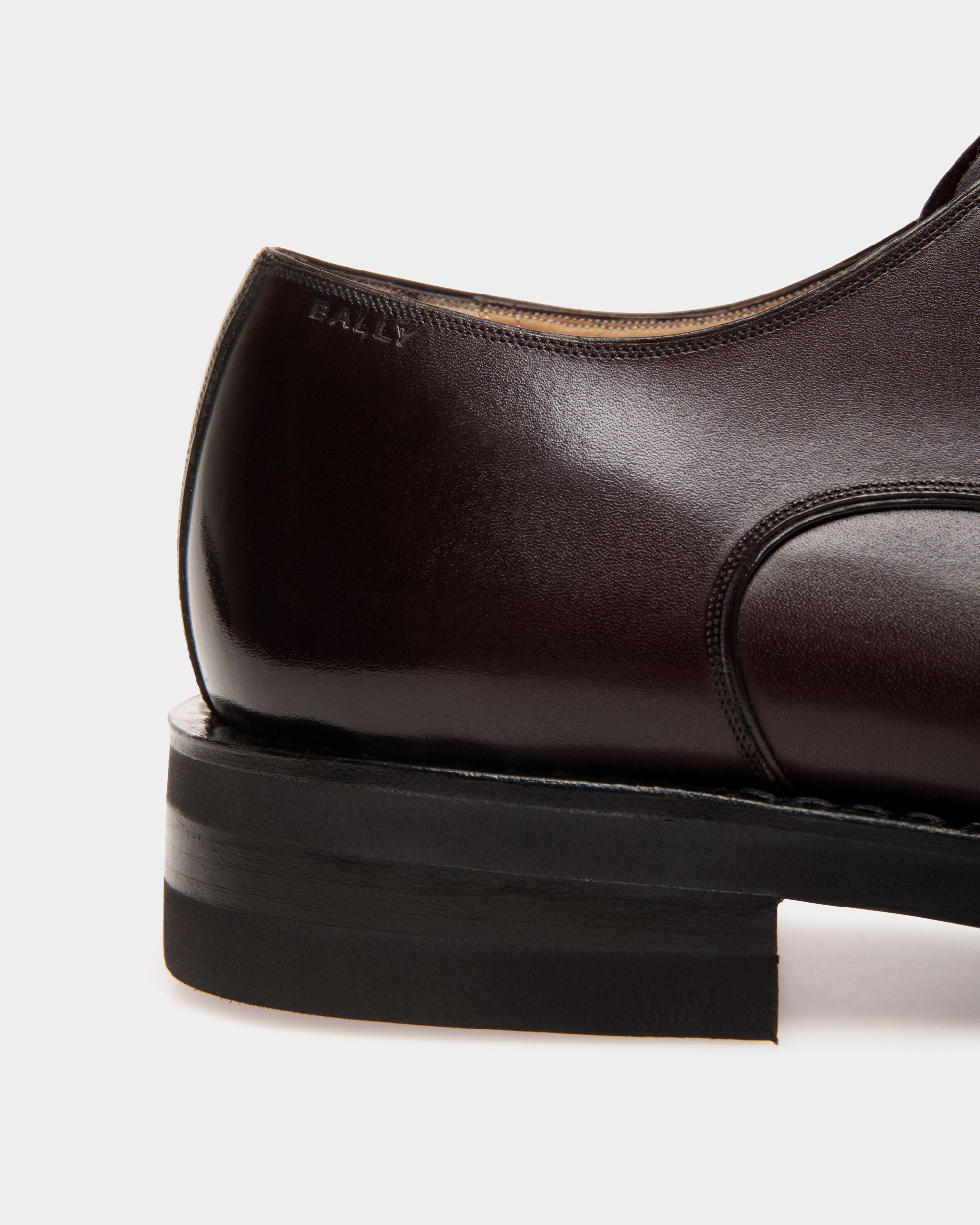 Scribe Un Derby in Deep Burgundy Leather - Hombre - Bally - 05