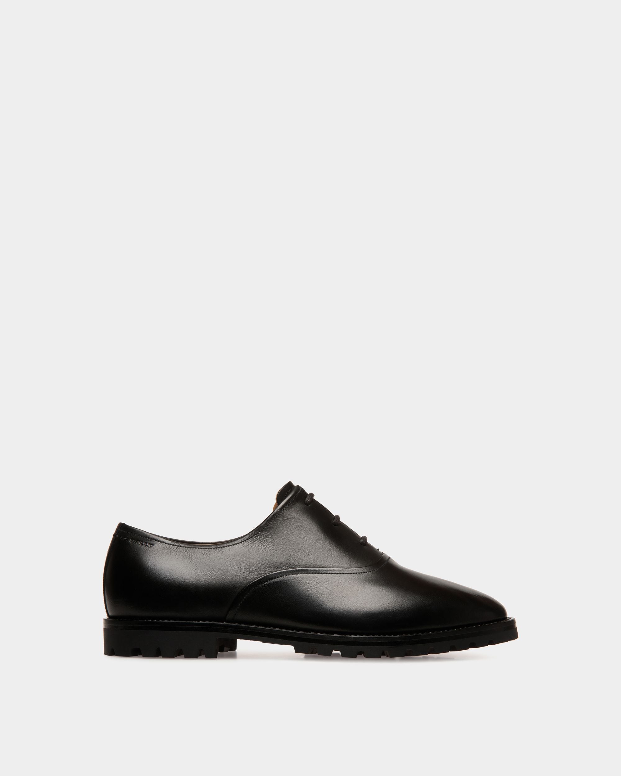 Solaria Oxford in Black Buffalo Leather - Hombre - Bally - 01