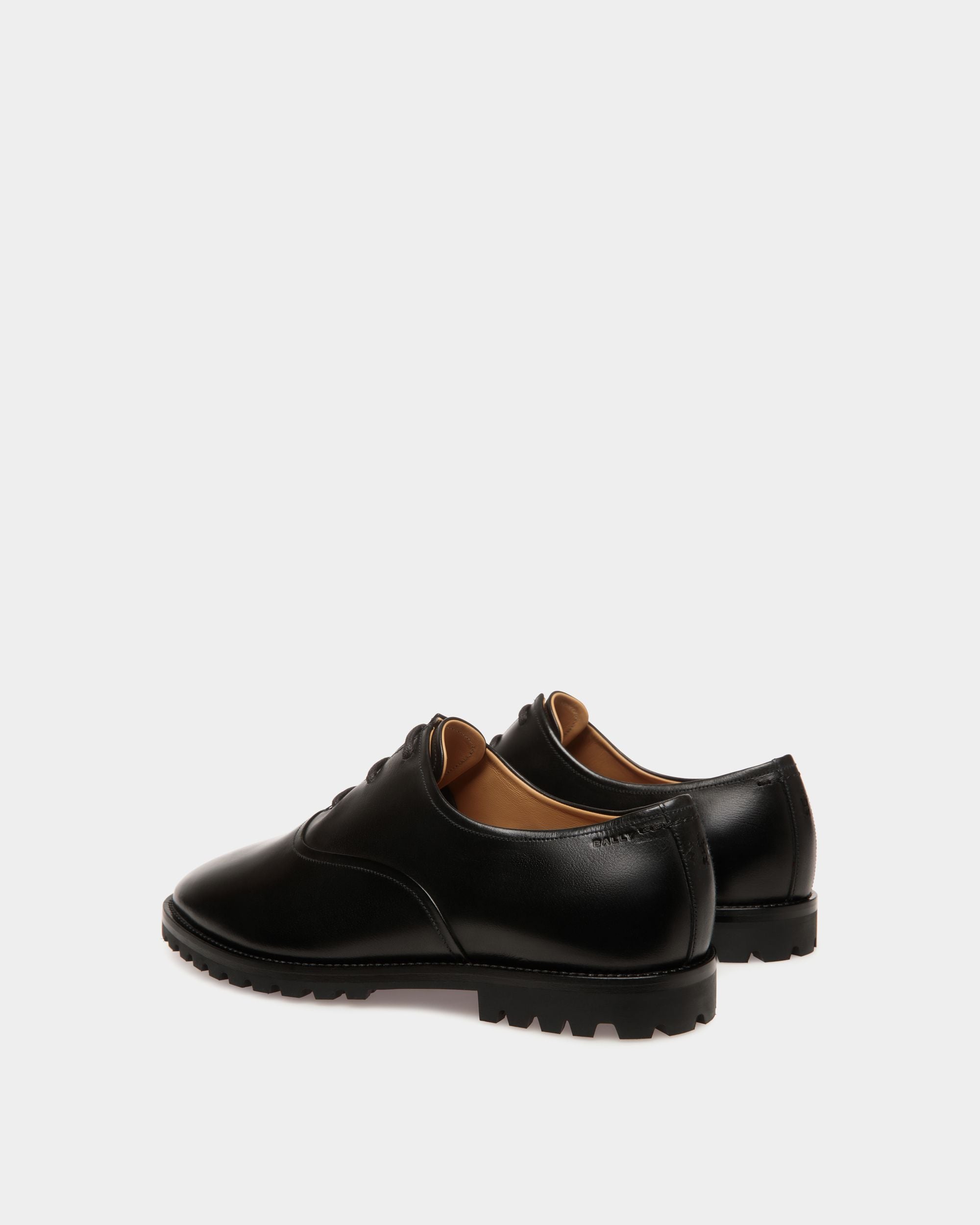 Solaria Oxford in Black Buffalo Leather - Hombre - Bally - 03