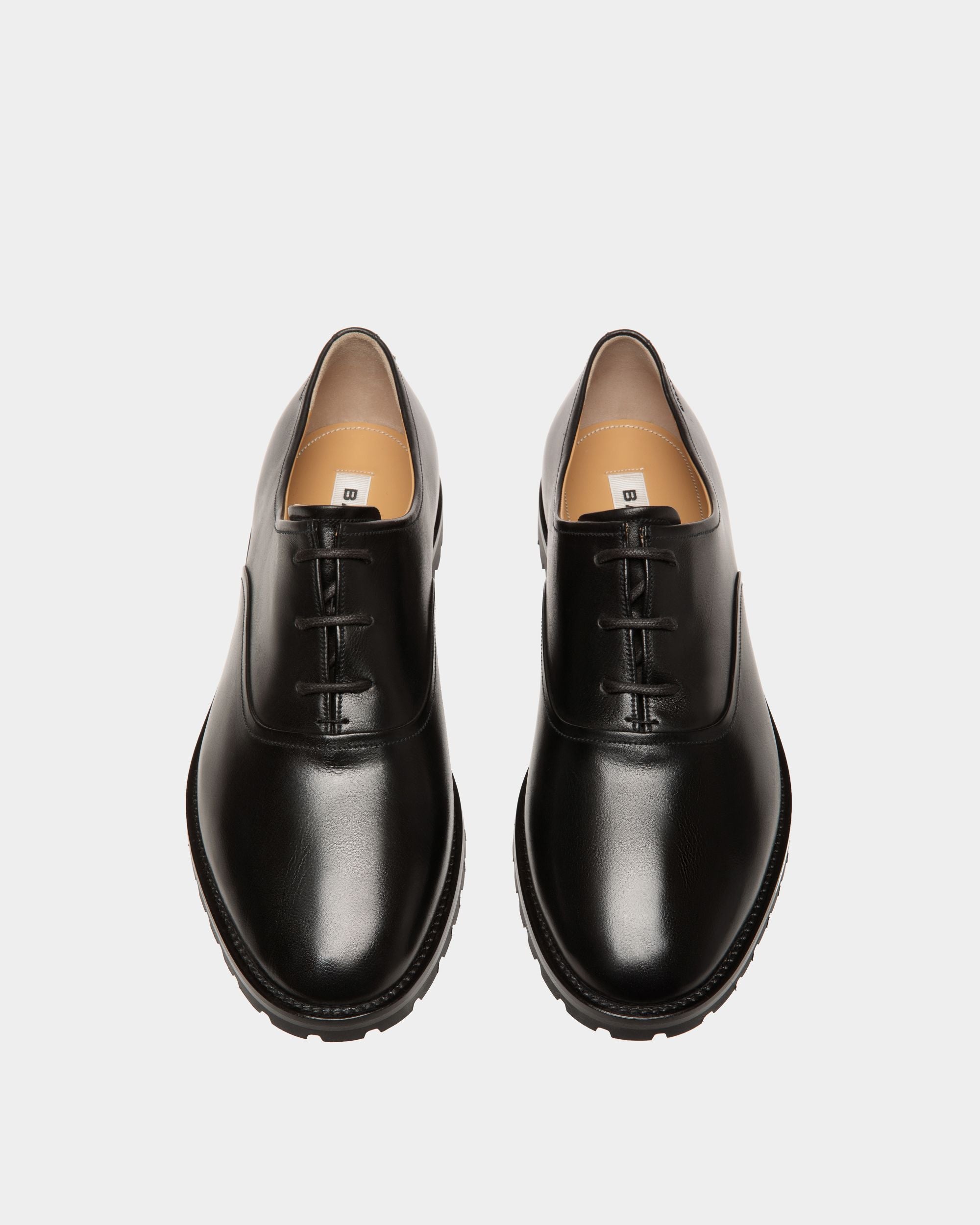 Solaria Oxford in Black Buffalo Leather - Hombre - Bally - 04